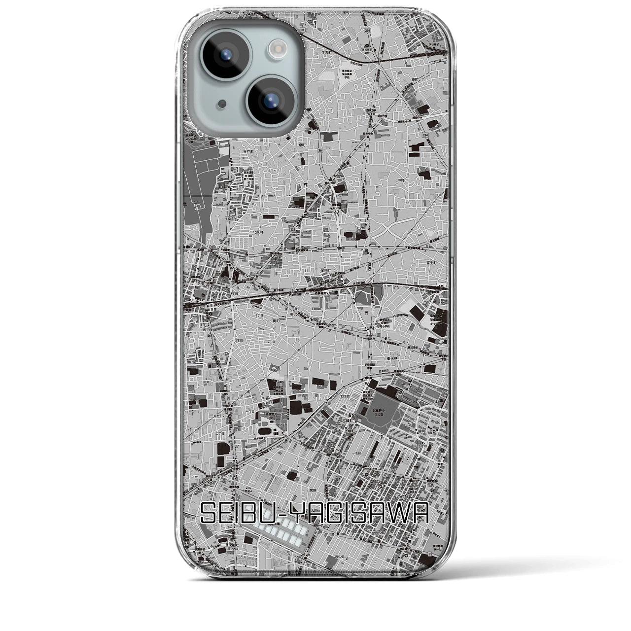 【西武柳沢(東京都)】地図柄iPhoneケース(クリアタイプ)