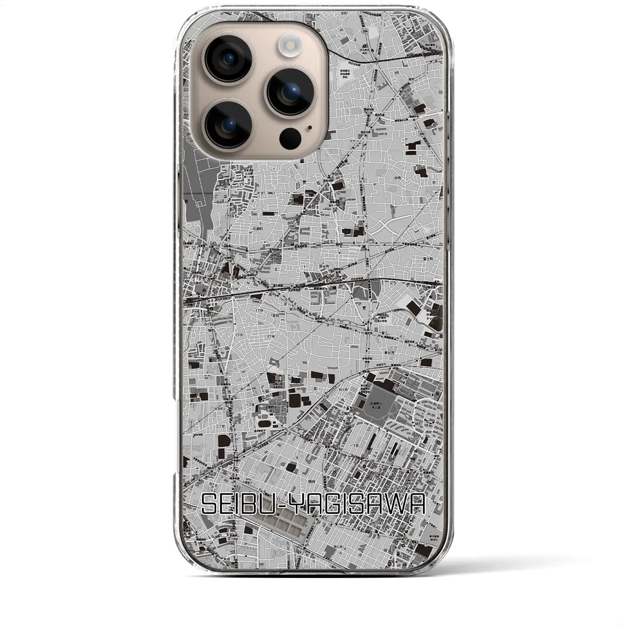 【西武柳沢(東京都)】地図柄iPhoneケース(クリアタイプ)