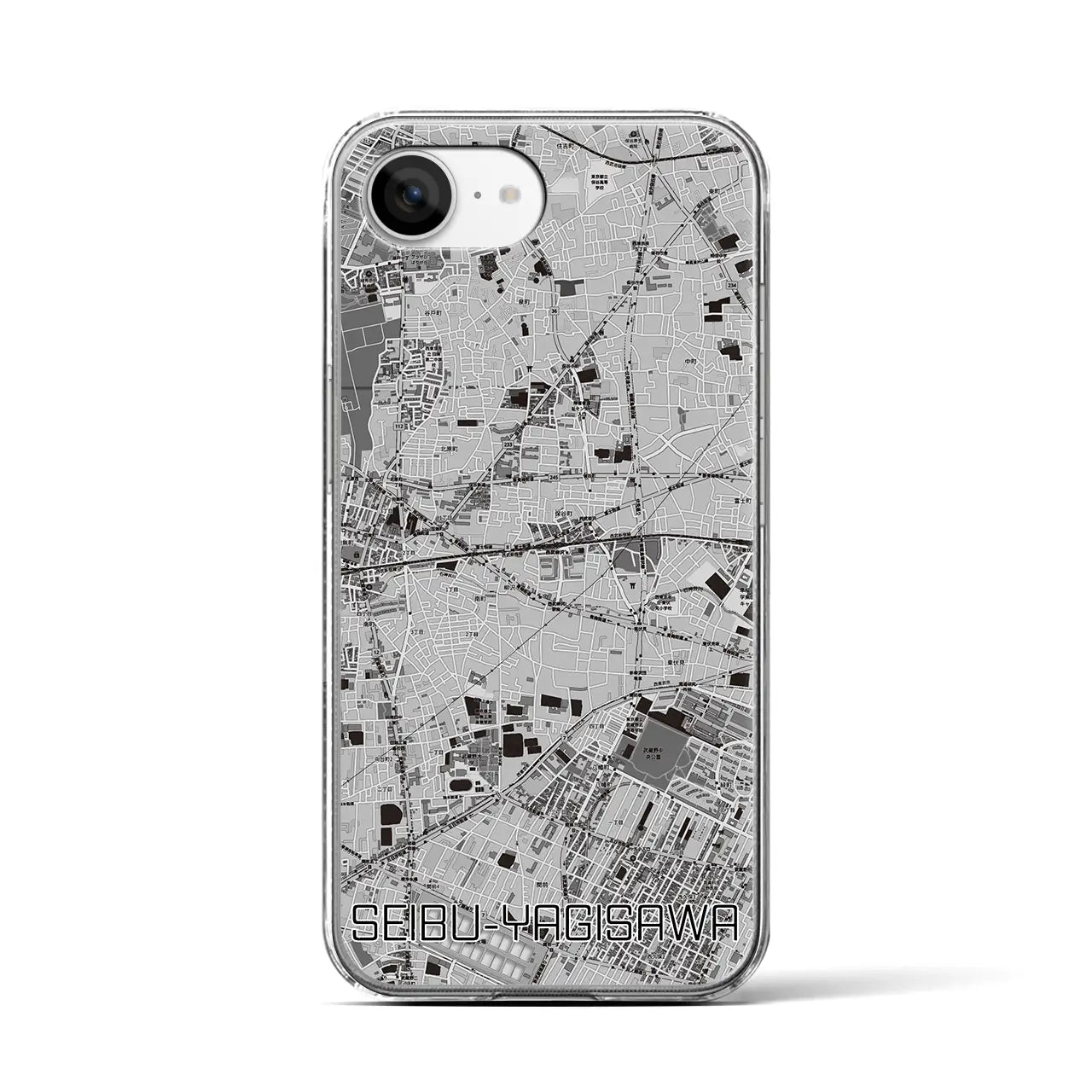 【西武柳沢(東京都)】地図柄iPhoneケース(クリアタイプ)