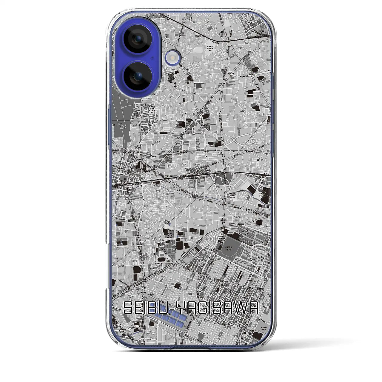 【西武柳沢(東京都)】地図柄iPhoneケース(クリアタイプ)