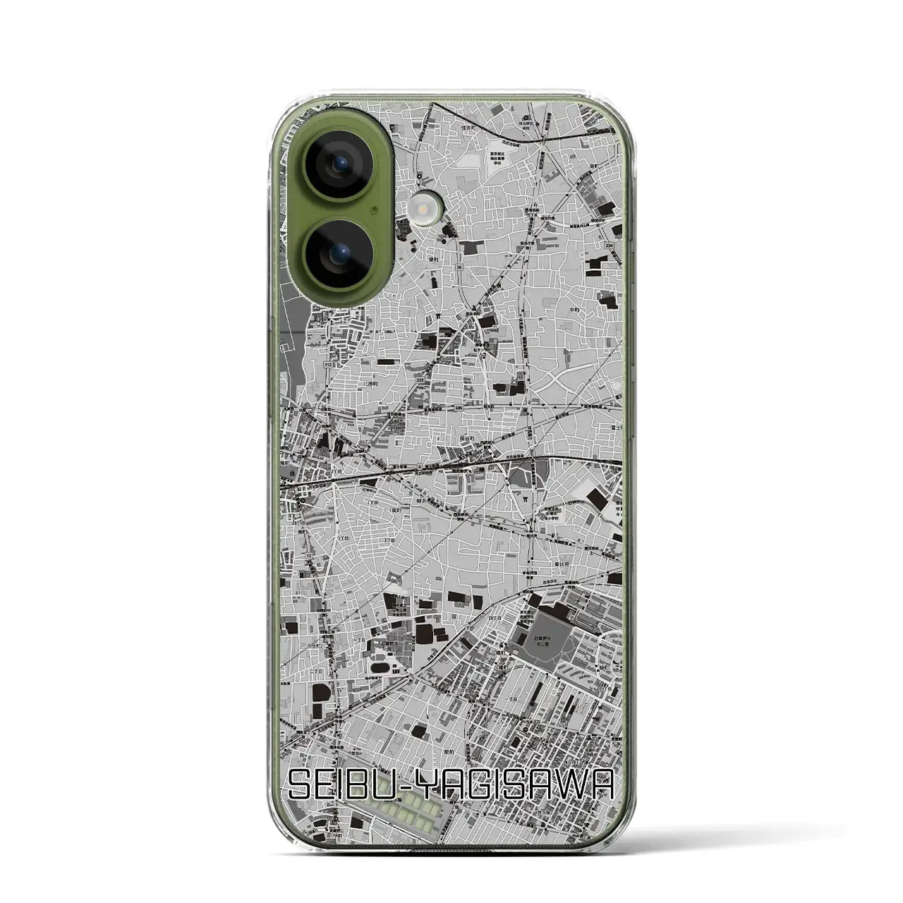 【西武柳沢(東京都)】地図柄iPhoneケース(クリアタイプ)