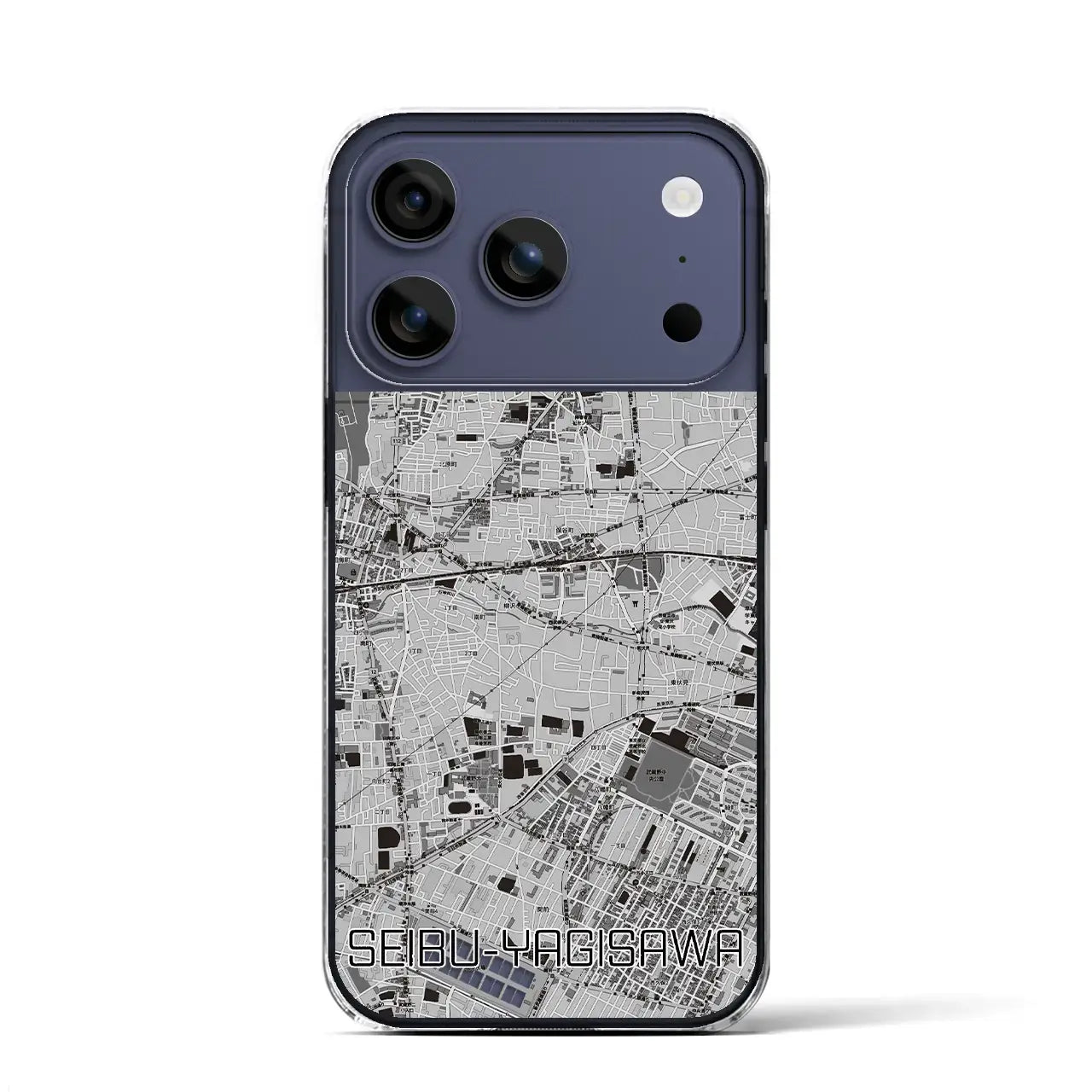 【西武柳沢(東京都)】地図柄iPhoneケース(クリアタイプ)