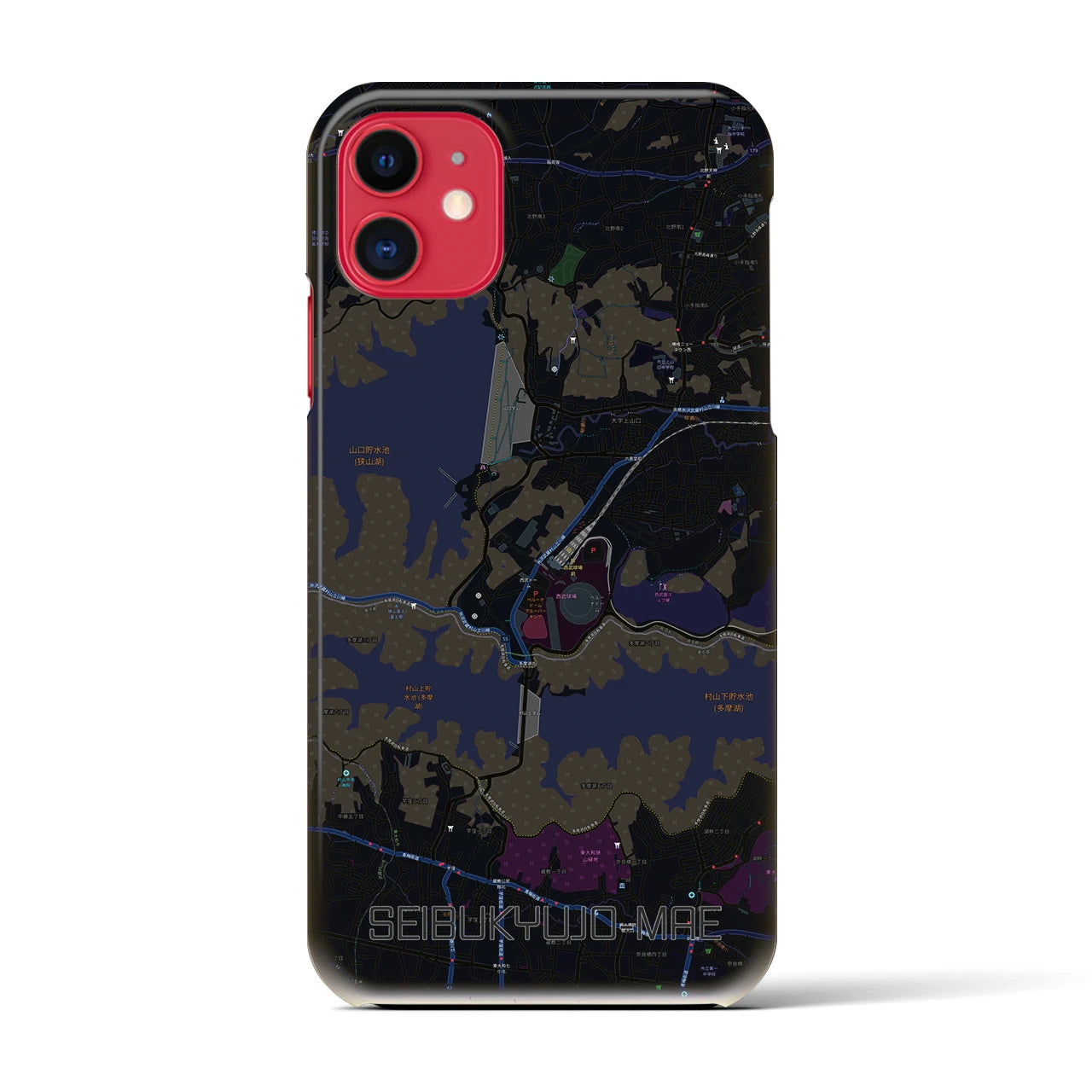 【西武球場前(埼玉県)】地図柄iPhoneケース(バックカバータイプ)