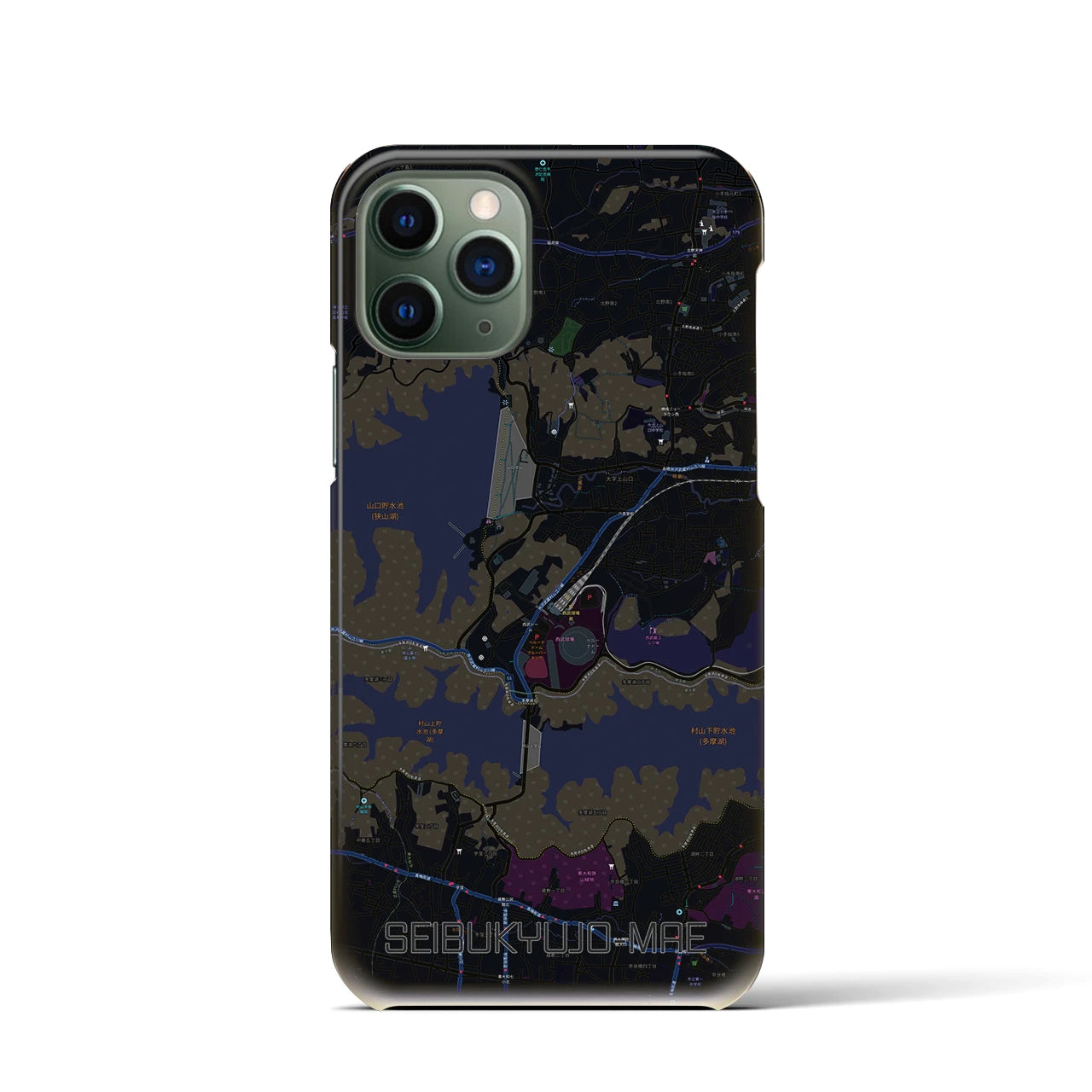 【西武球場前(埼玉県)】地図柄iPhoneケース(バックカバータイプ)