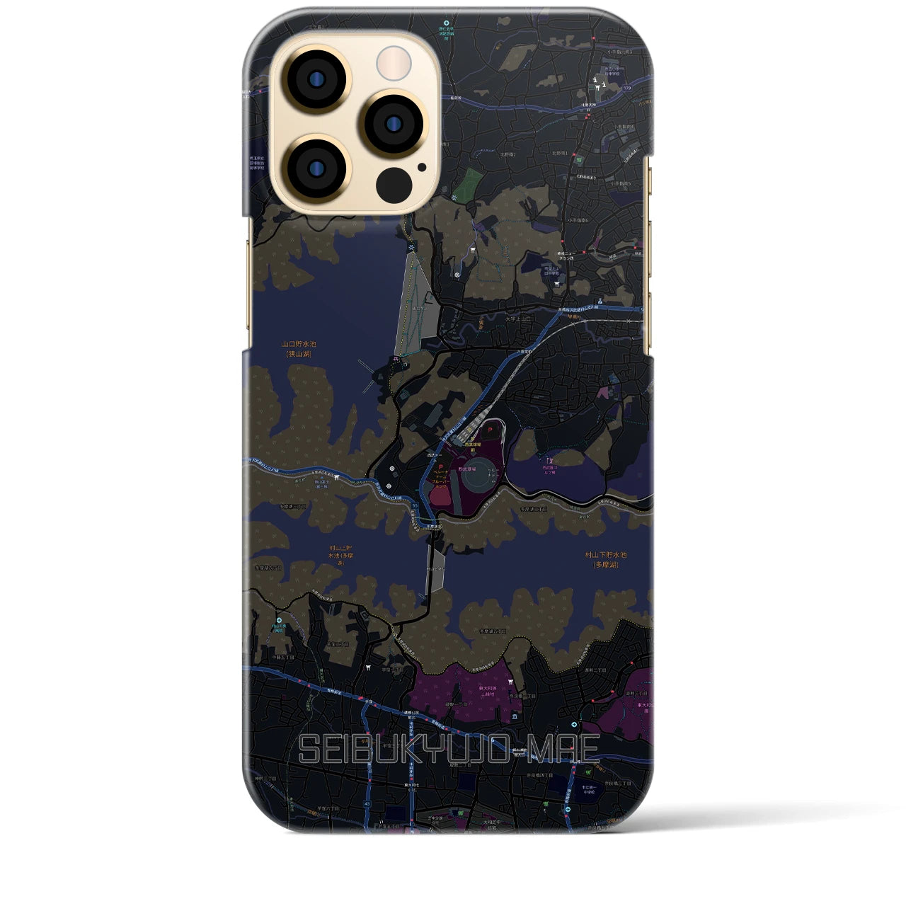 【西武球場前(埼玉県)】地図柄iPhoneケース(バックカバータイプ)