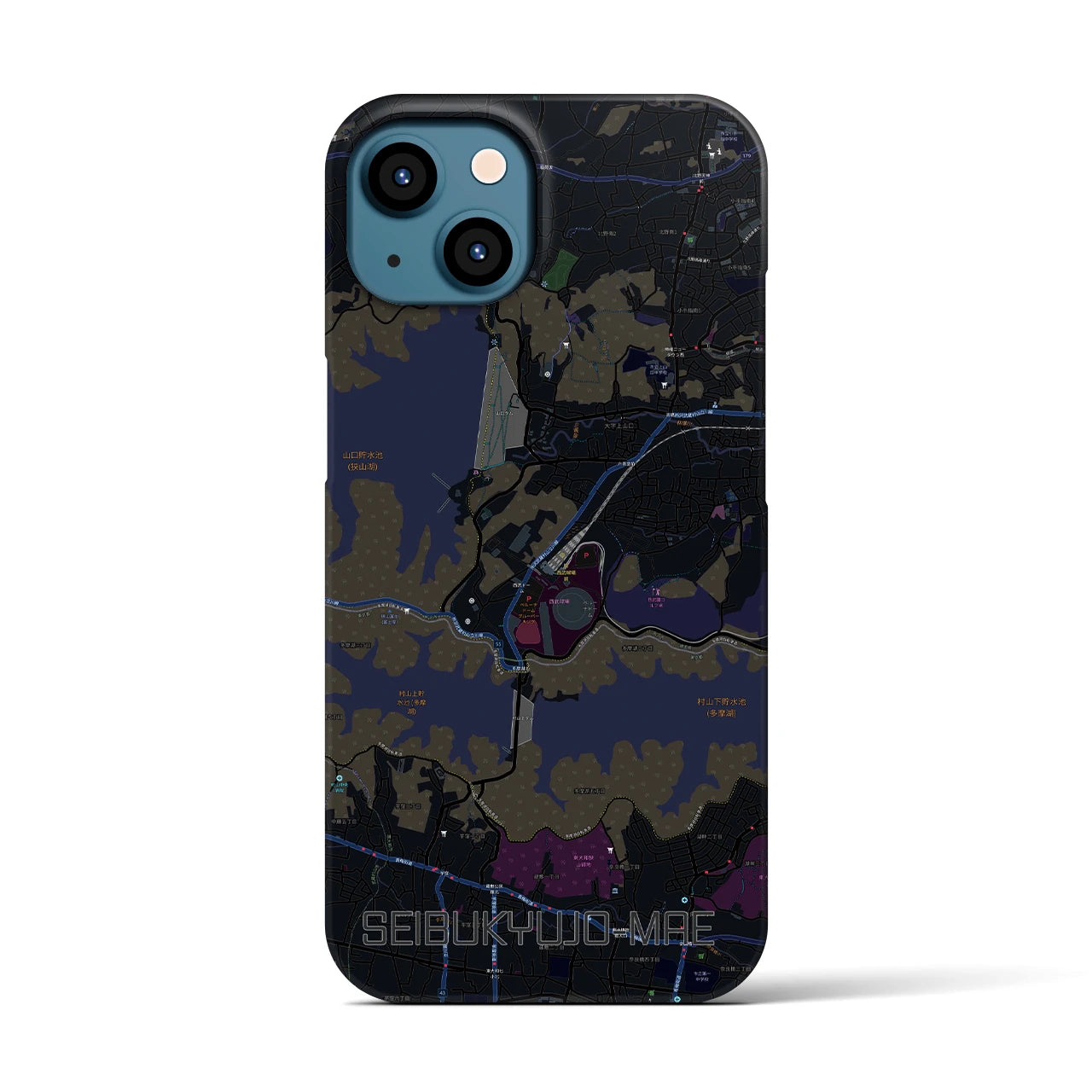 【西武球場前(埼玉県)】地図柄iPhoneケース(バックカバータイプ)