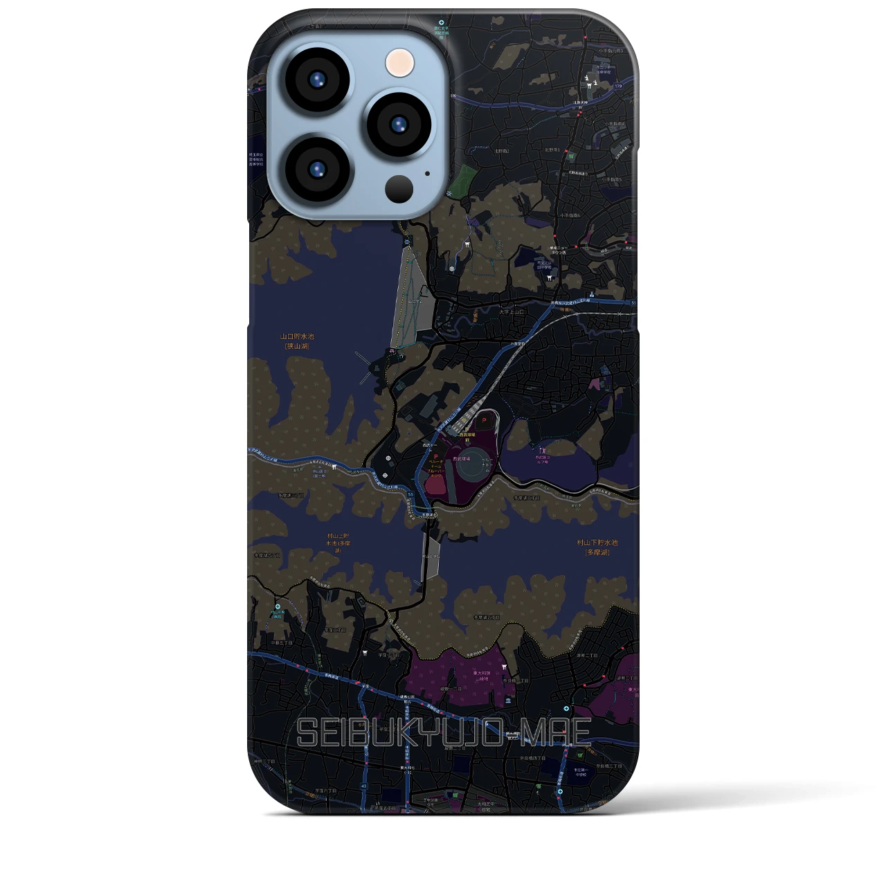 【西武球場前(埼玉県)】地図柄iPhoneケース(バックカバータイプ)