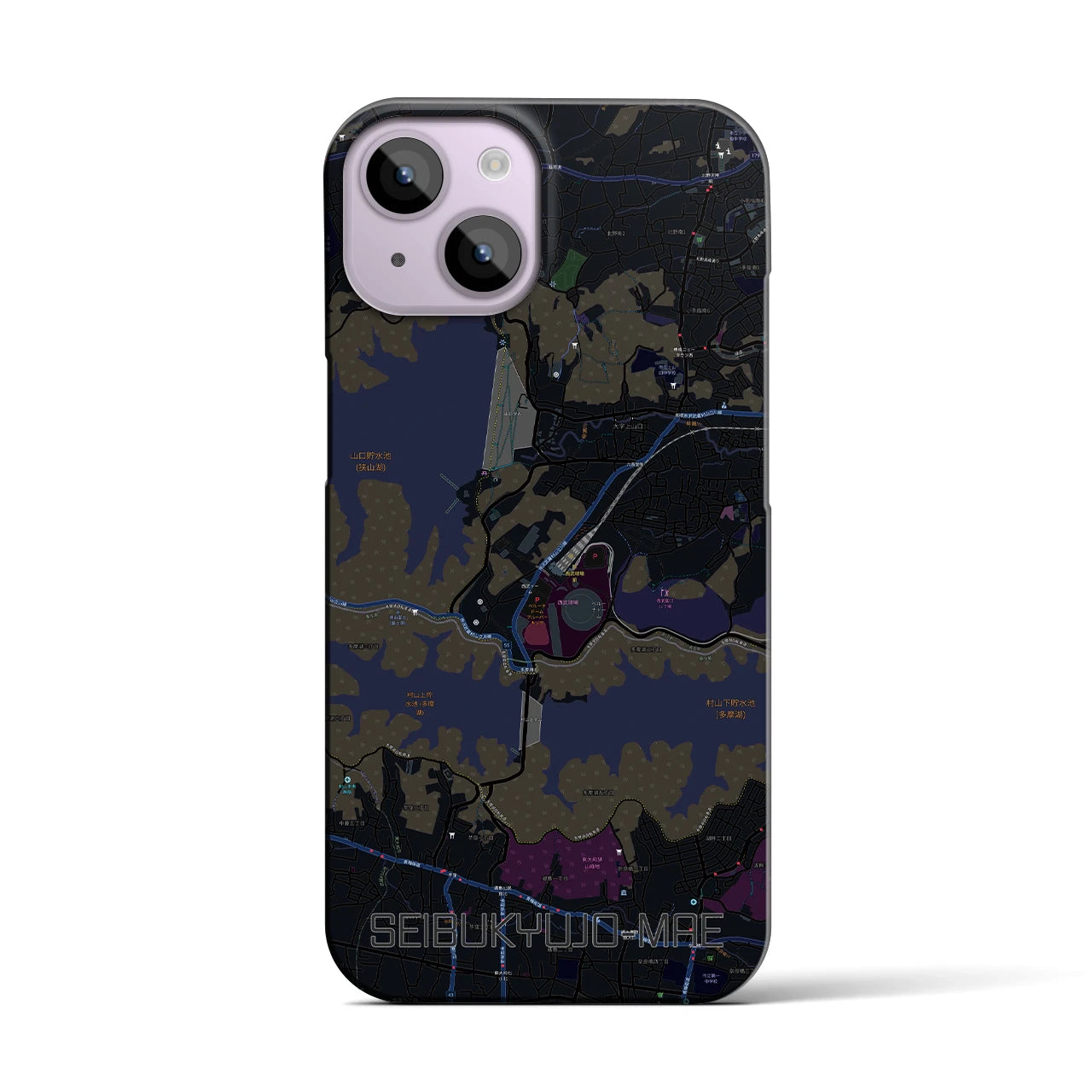 【西武球場前(埼玉県)】地図柄iPhoneケース(バックカバータイプ)