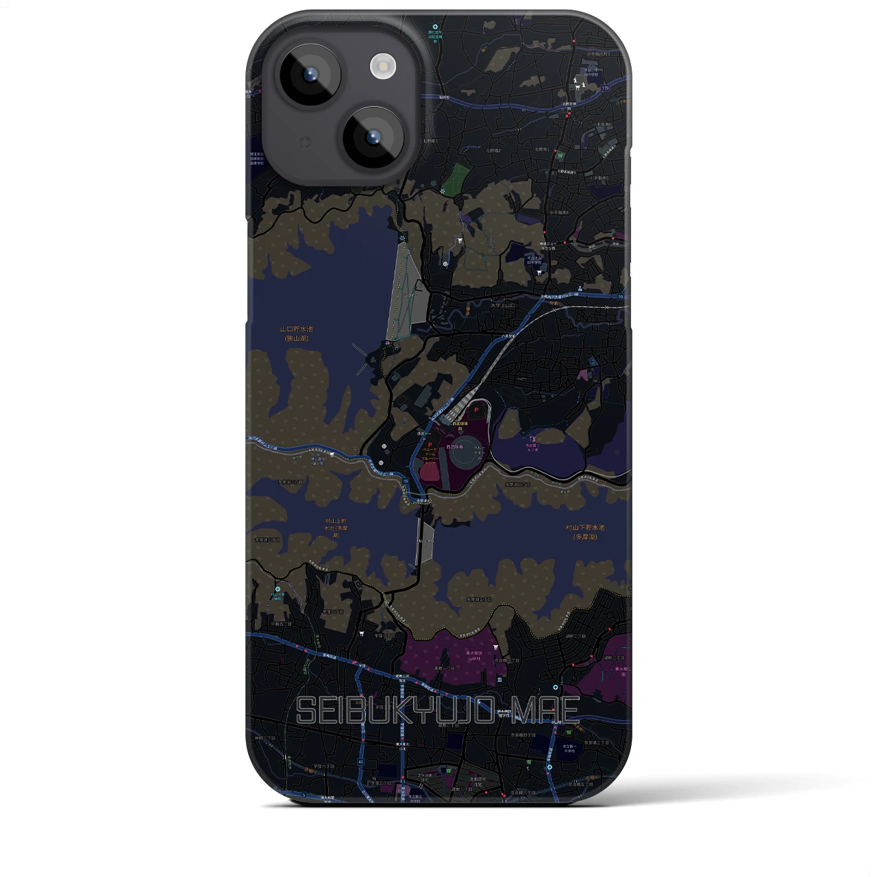 【西武球場前(埼玉県)】地図柄iPhoneケース(バックカバータイプ)