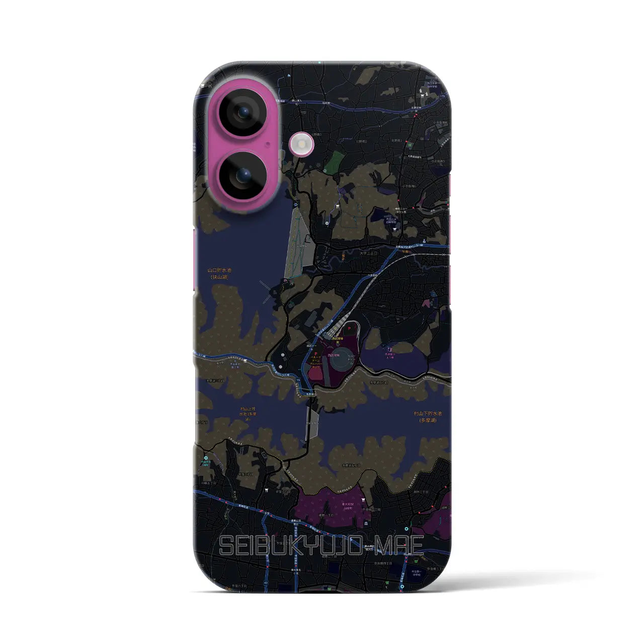 【西武球場前(埼玉県)】地図柄iPhoneケース(バックカバータイプ)