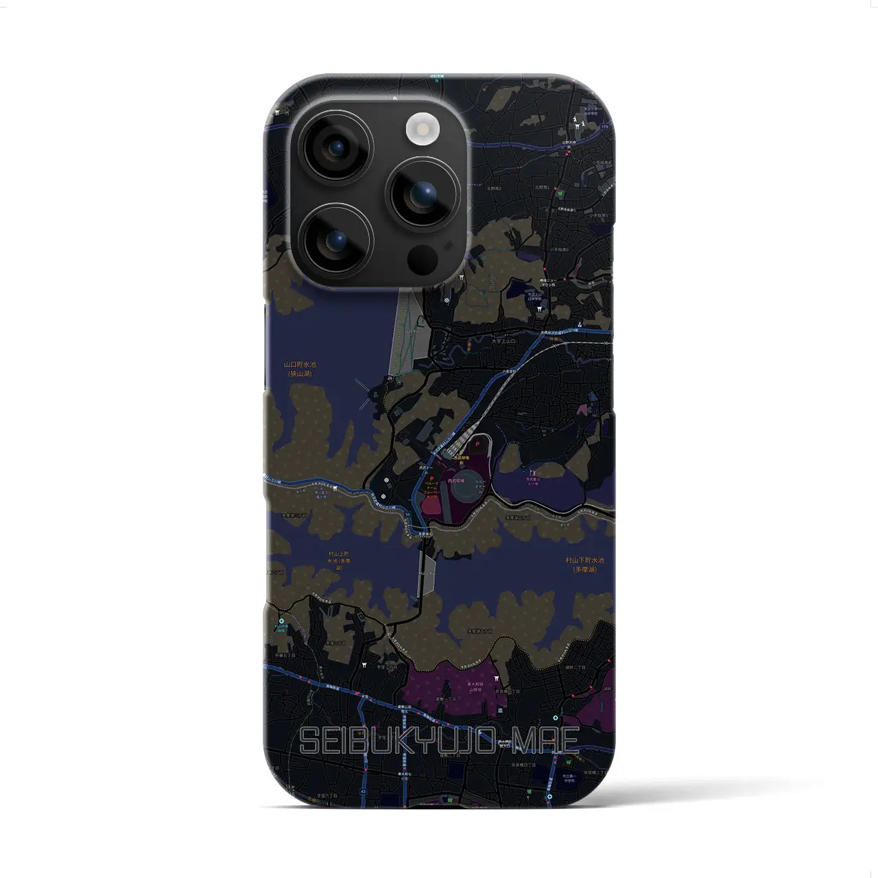 【西武球場前(埼玉県)】地図柄iPhoneケース(バックカバータイプ)