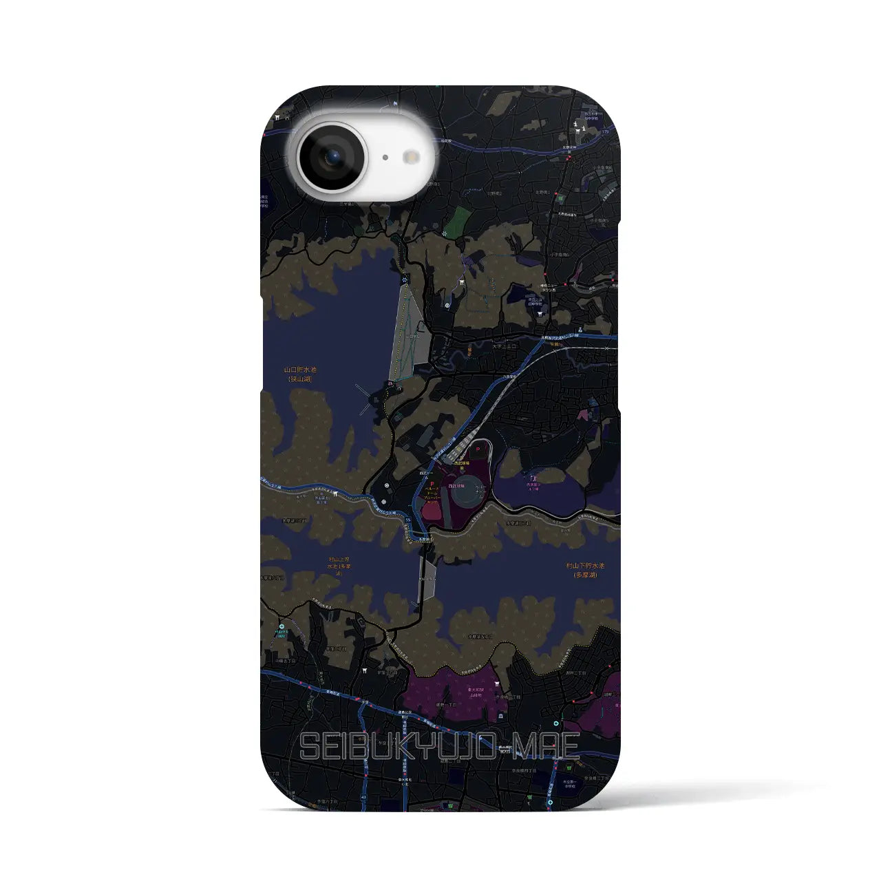 【西武球場前(埼玉県)】地図柄iPhoneケース(バックカバータイプ)