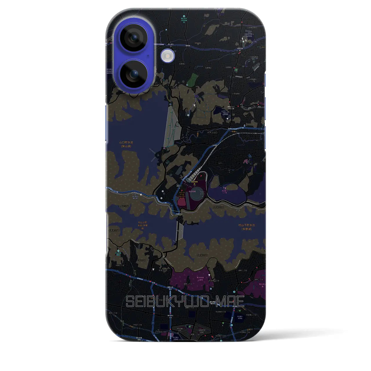 【西武球場前(埼玉県)】地図柄iPhoneケース(バックカバータイプ)