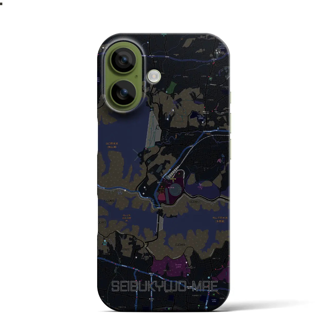 【西武球場前(埼玉県)】地図柄iPhoneケース(バックカバータイプ)