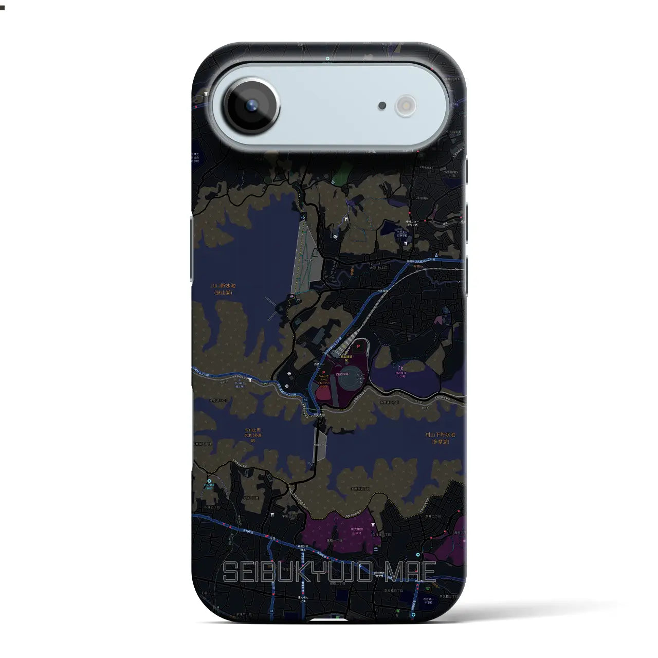 【西武球場前(埼玉県)】地図柄iPhoneケース(バックカバータイプ)