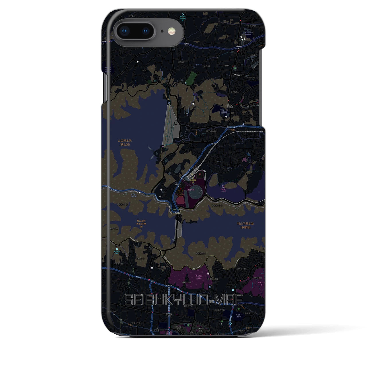 【西武球場前(埼玉県)】地図柄iPhoneケース(バックカバータイプ)