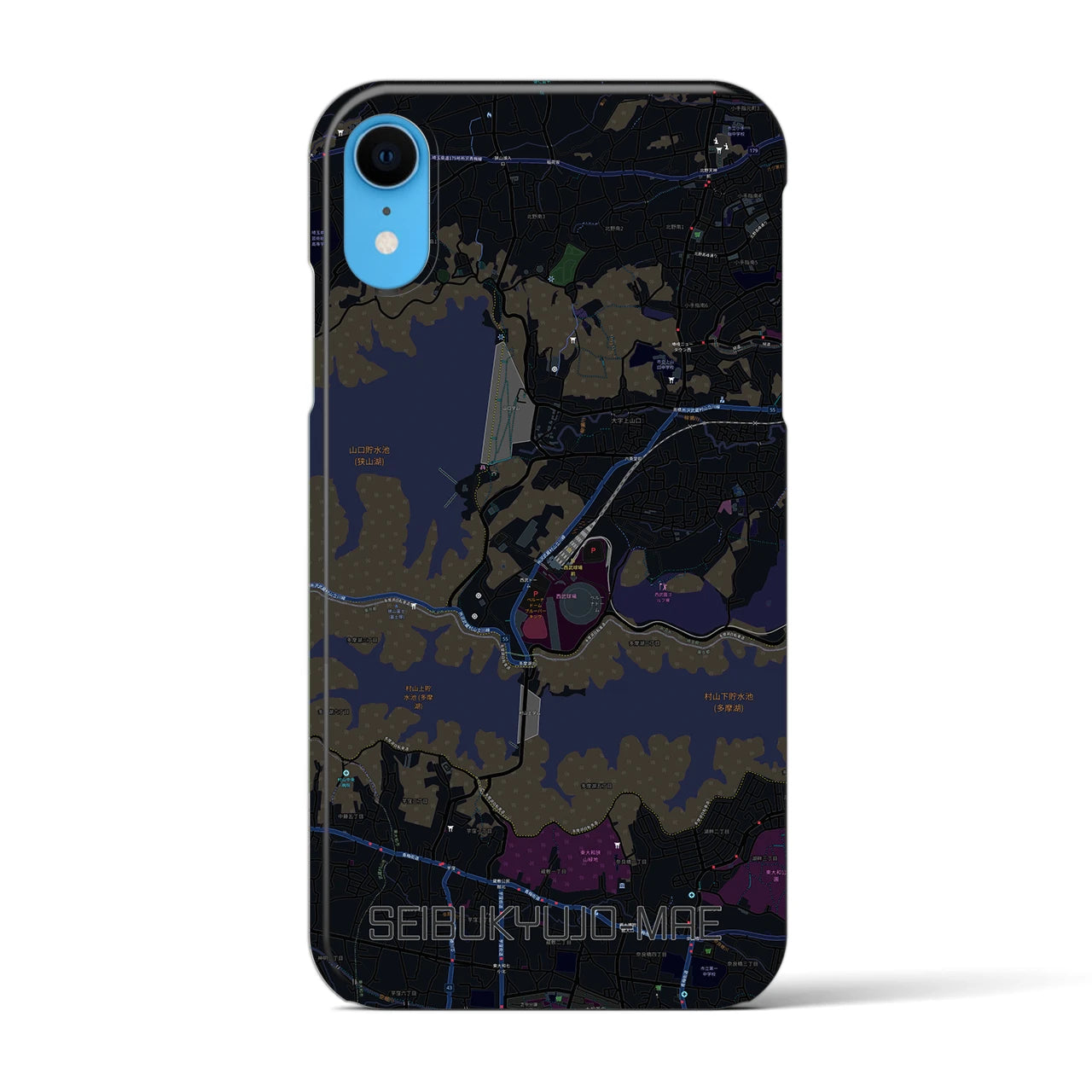 【西武球場前(埼玉県)】地図柄iPhoneケース(バックカバータイプ)