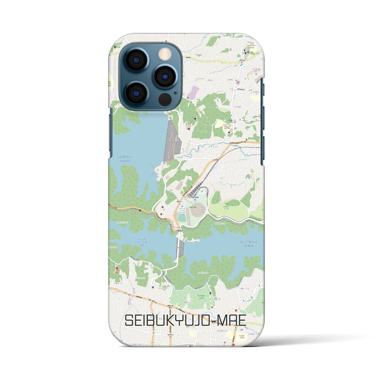 【西武球場前(埼玉県)】地図柄iPhoneケース(バックカバータイプ)