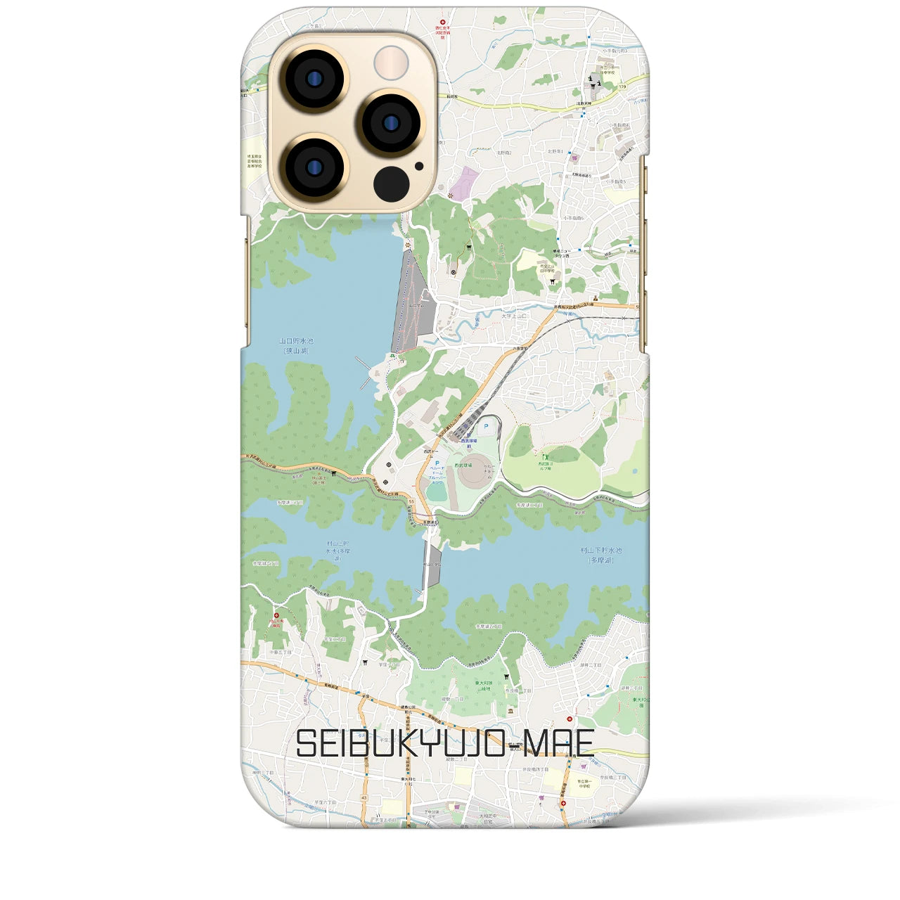 【西武球場前(埼玉県)】地図柄iPhoneケース(バックカバータイプ)