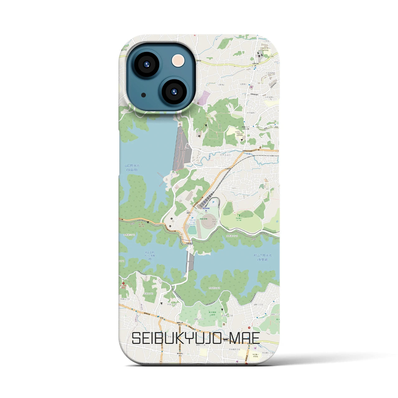 【西武球場前(埼玉県)】地図柄iPhoneケース(バックカバータイプ)