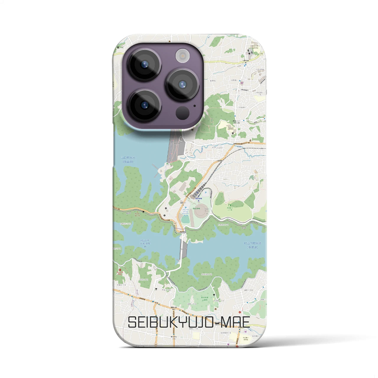 【西武球場前(埼玉県)】地図柄iPhoneケース(バックカバータイプ)
