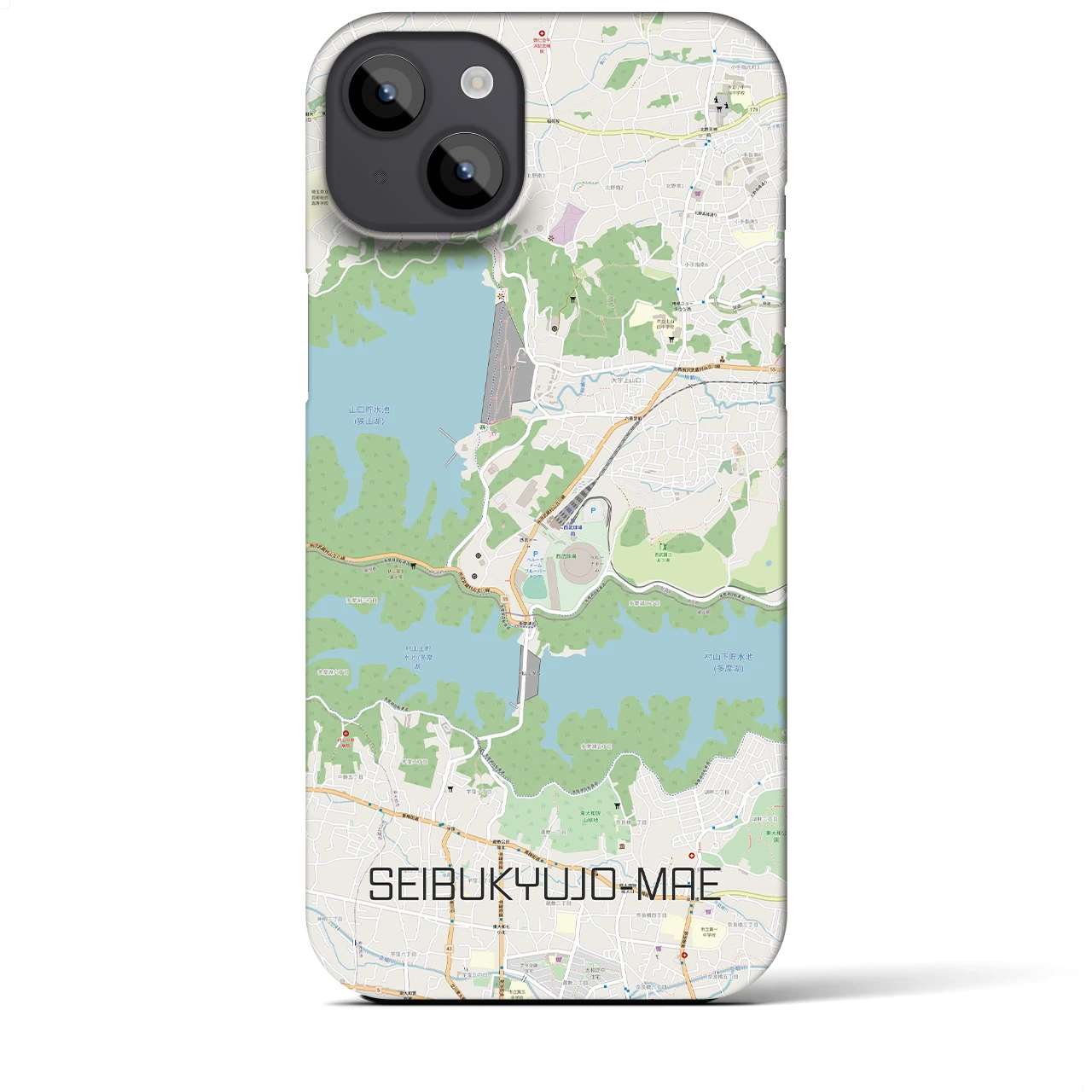 【西武球場前(埼玉県)】地図柄iPhoneケース(バックカバータイプ)