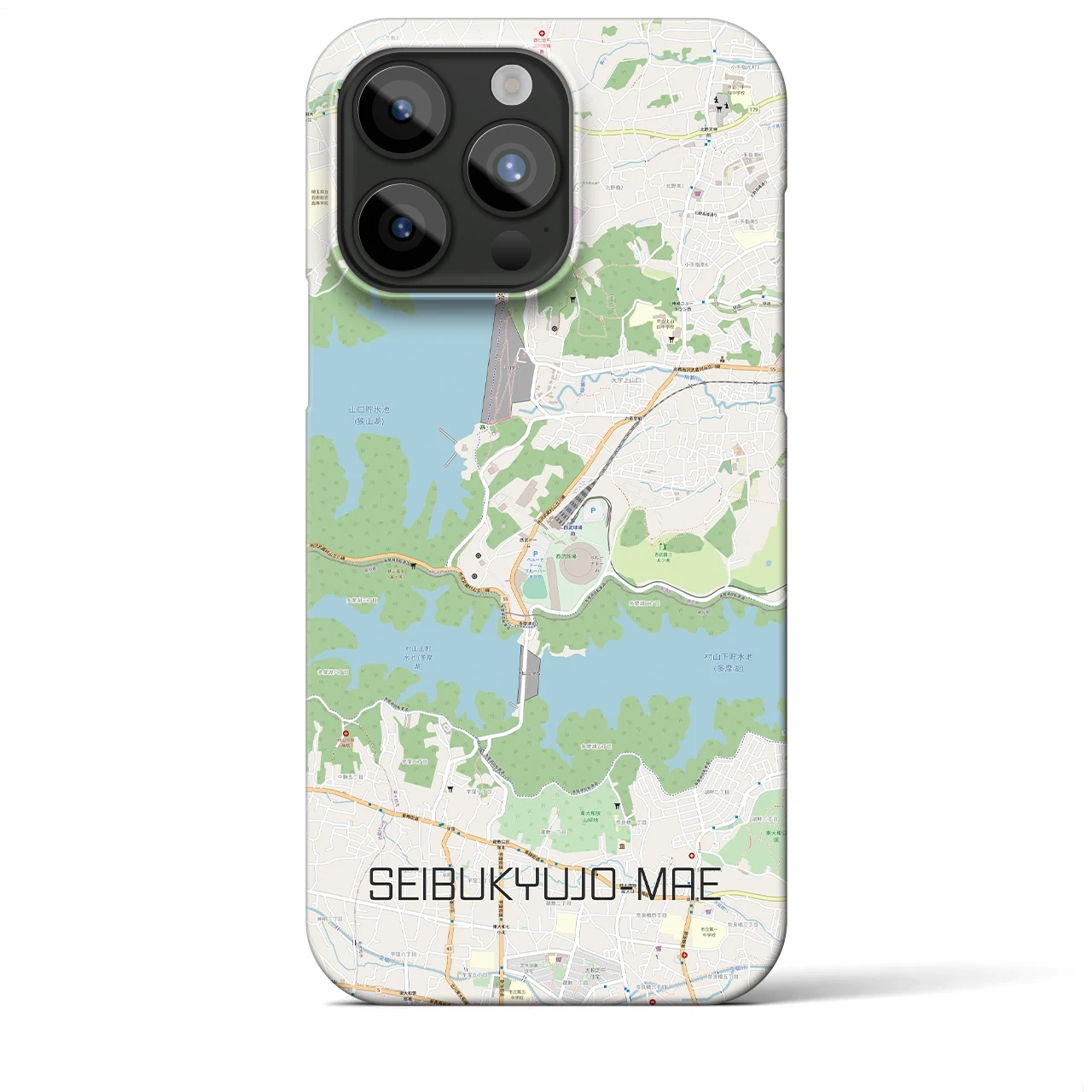 【西武球場前(埼玉県)】地図柄iPhoneケース(バックカバータイプ)