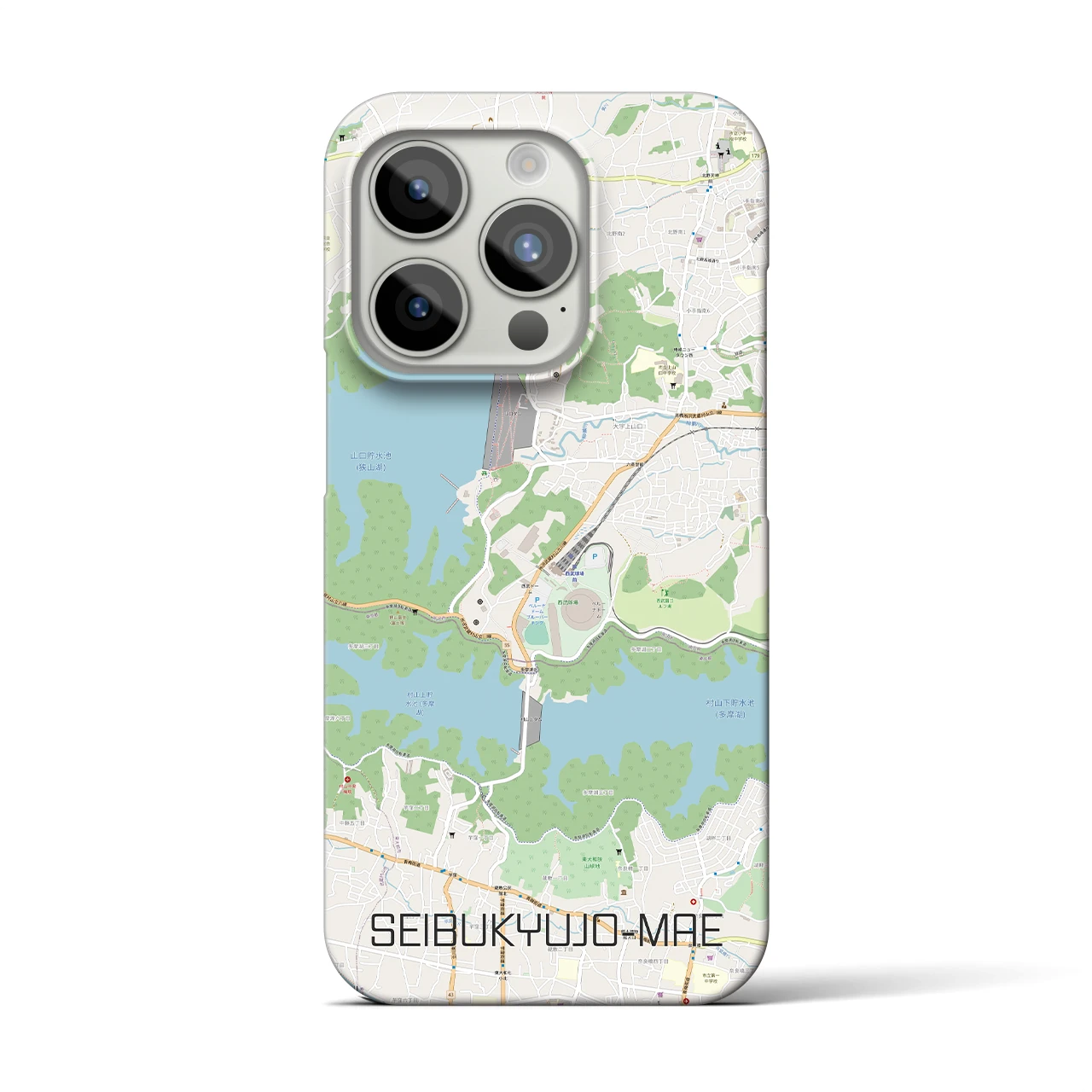 【西武球場前(埼玉県)】地図柄iPhoneケース(バックカバータイプ)