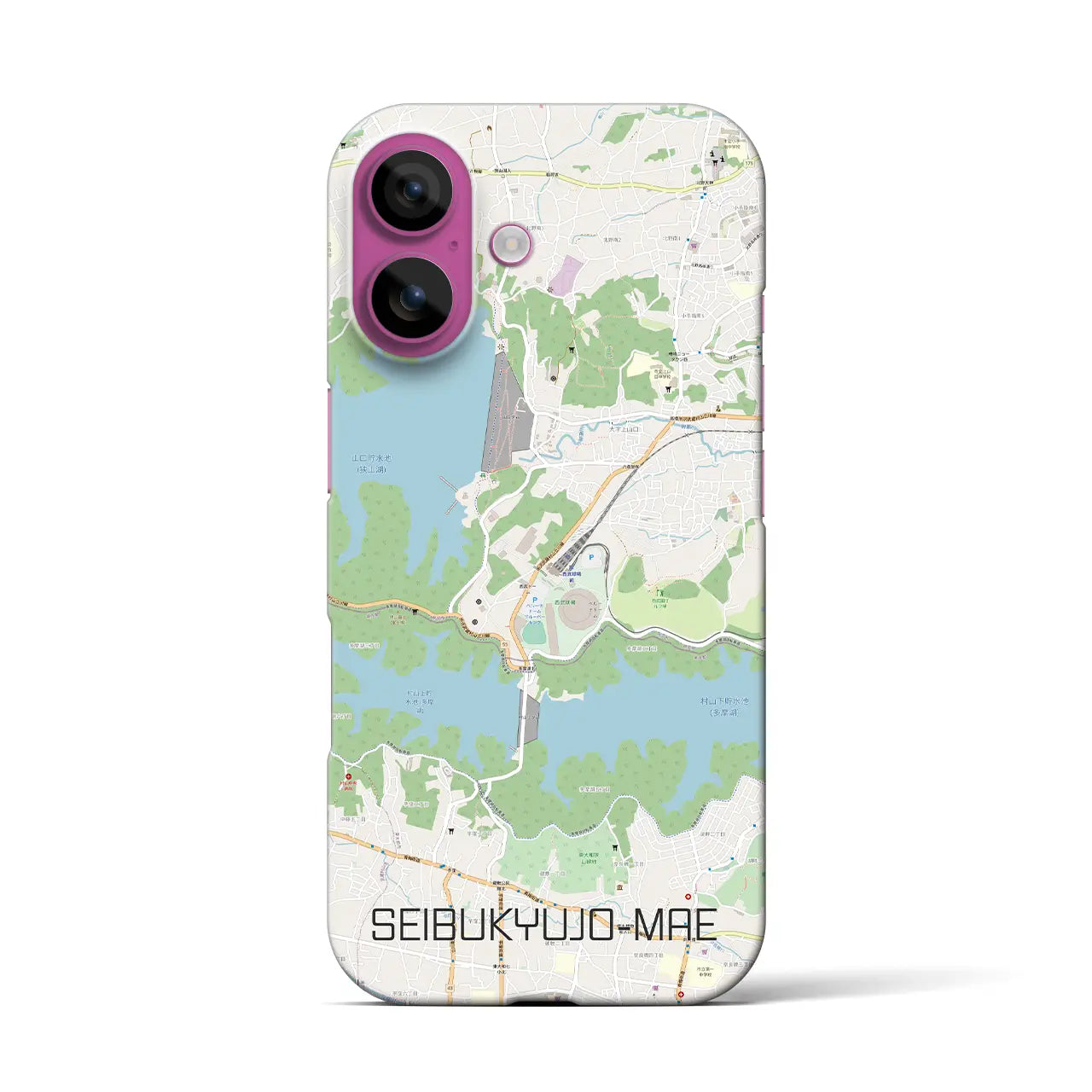 【西武球場前(埼玉県)】地図柄iPhoneケース(バックカバータイプ)