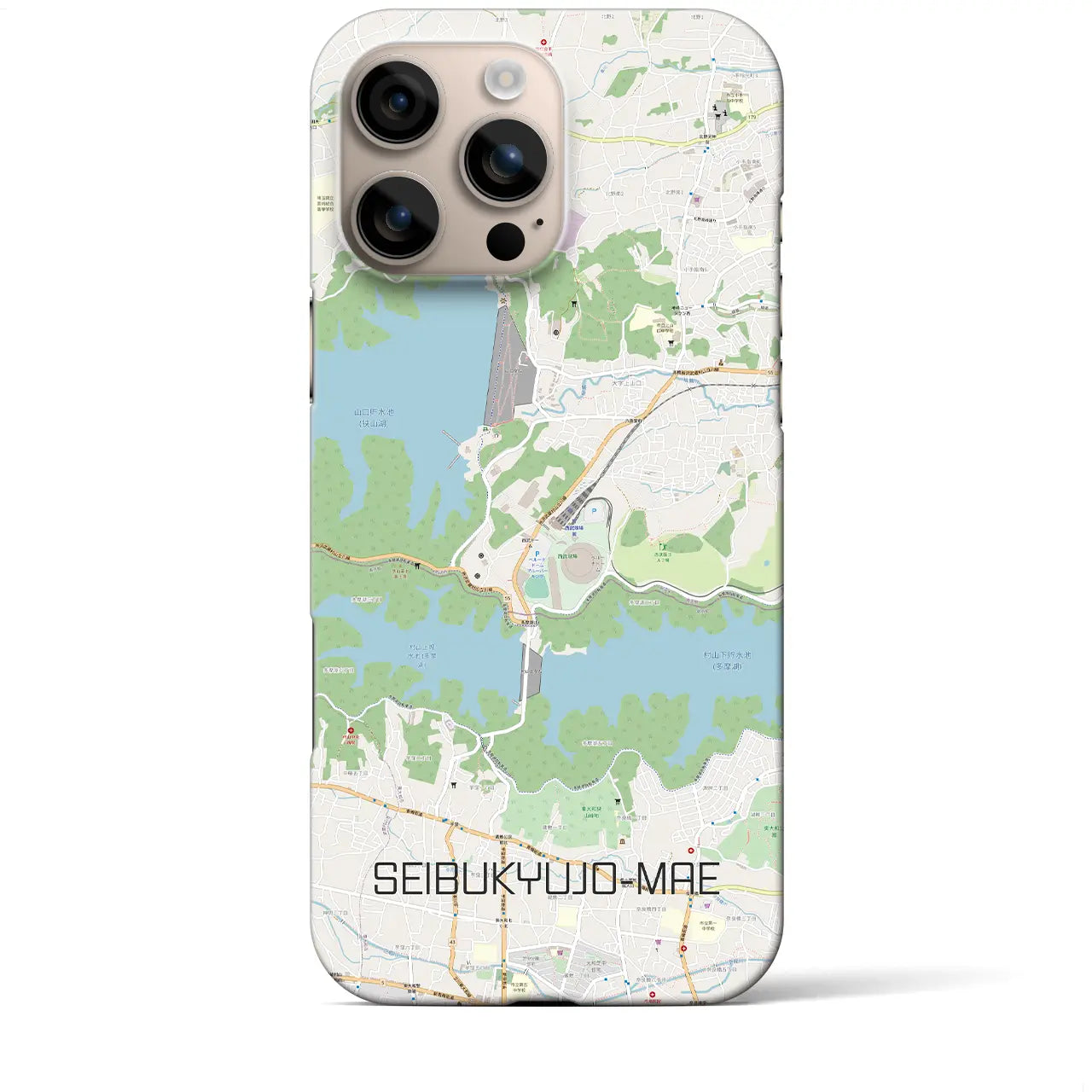 【西武球場前(埼玉県)】地図柄iPhoneケース(バックカバータイプ)