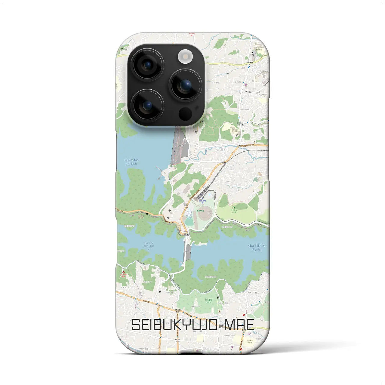 【西武球場前(埼玉県)】地図柄iPhoneケース(バックカバータイプ)