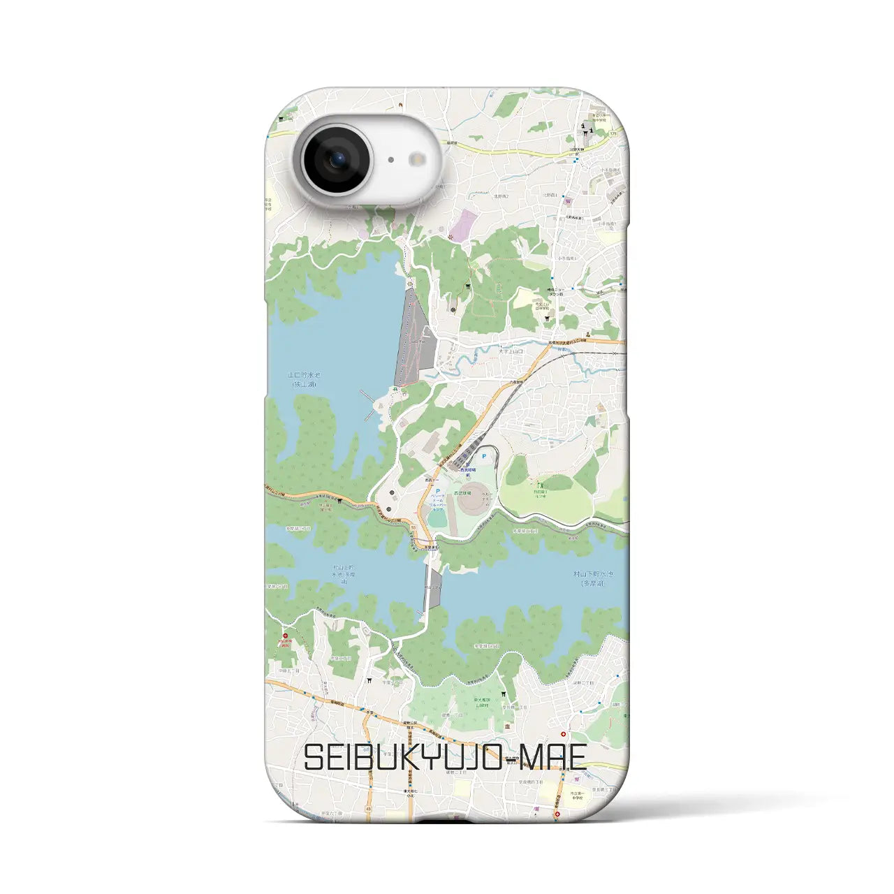 【西武球場前(埼玉県)】地図柄iPhoneケース(バックカバータイプ)