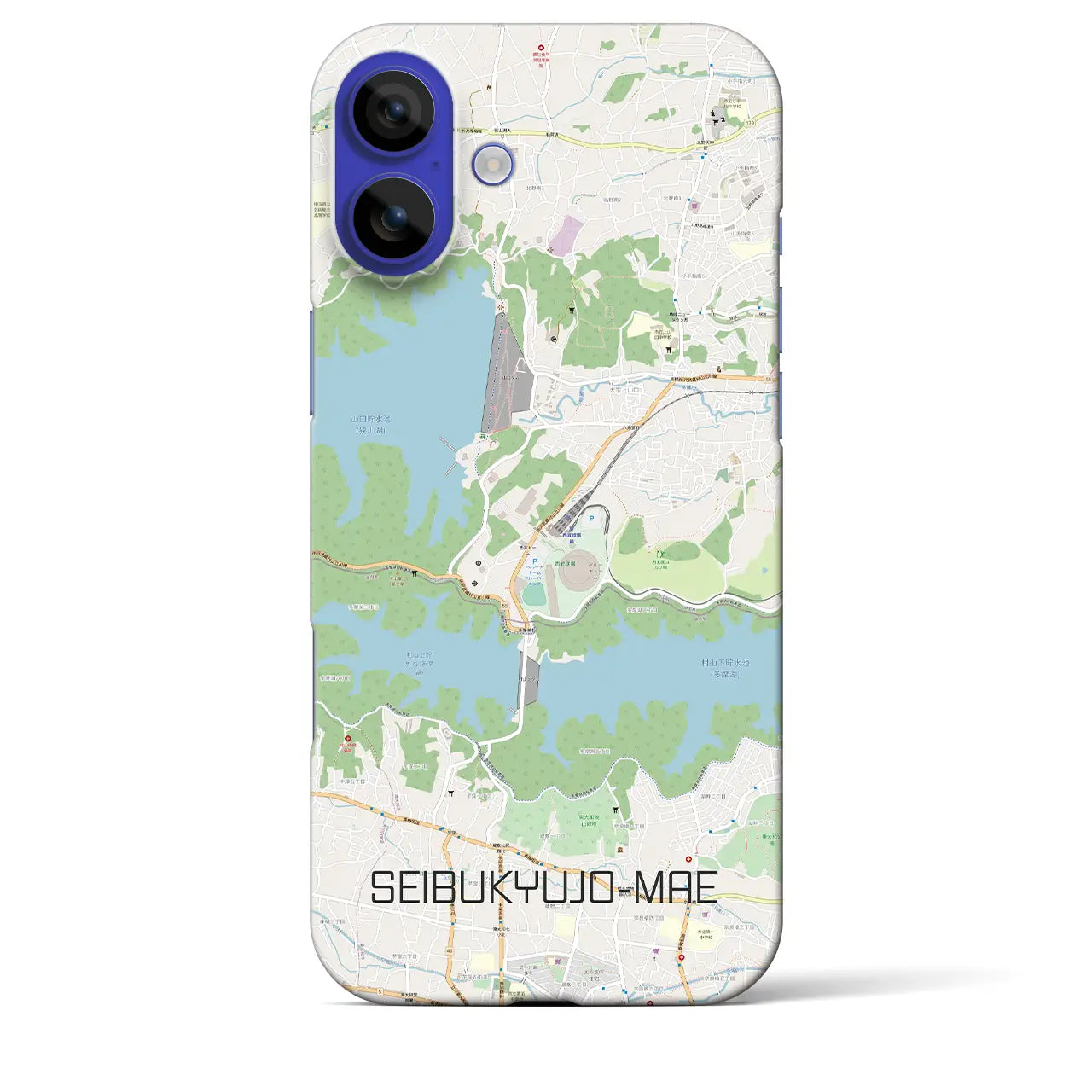 【西武球場前(埼玉県)】地図柄iPhoneケース(バックカバータイプ)ナチュラル・iPhone 16 Pro Max 用