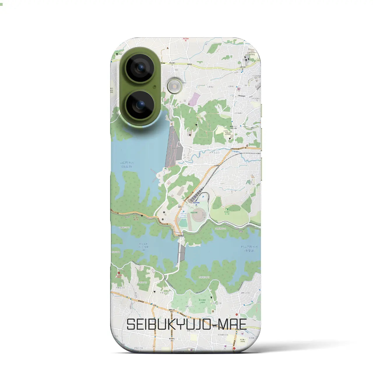 【西武球場前(埼玉県)】地図柄iPhoneケース(バックカバータイプ)