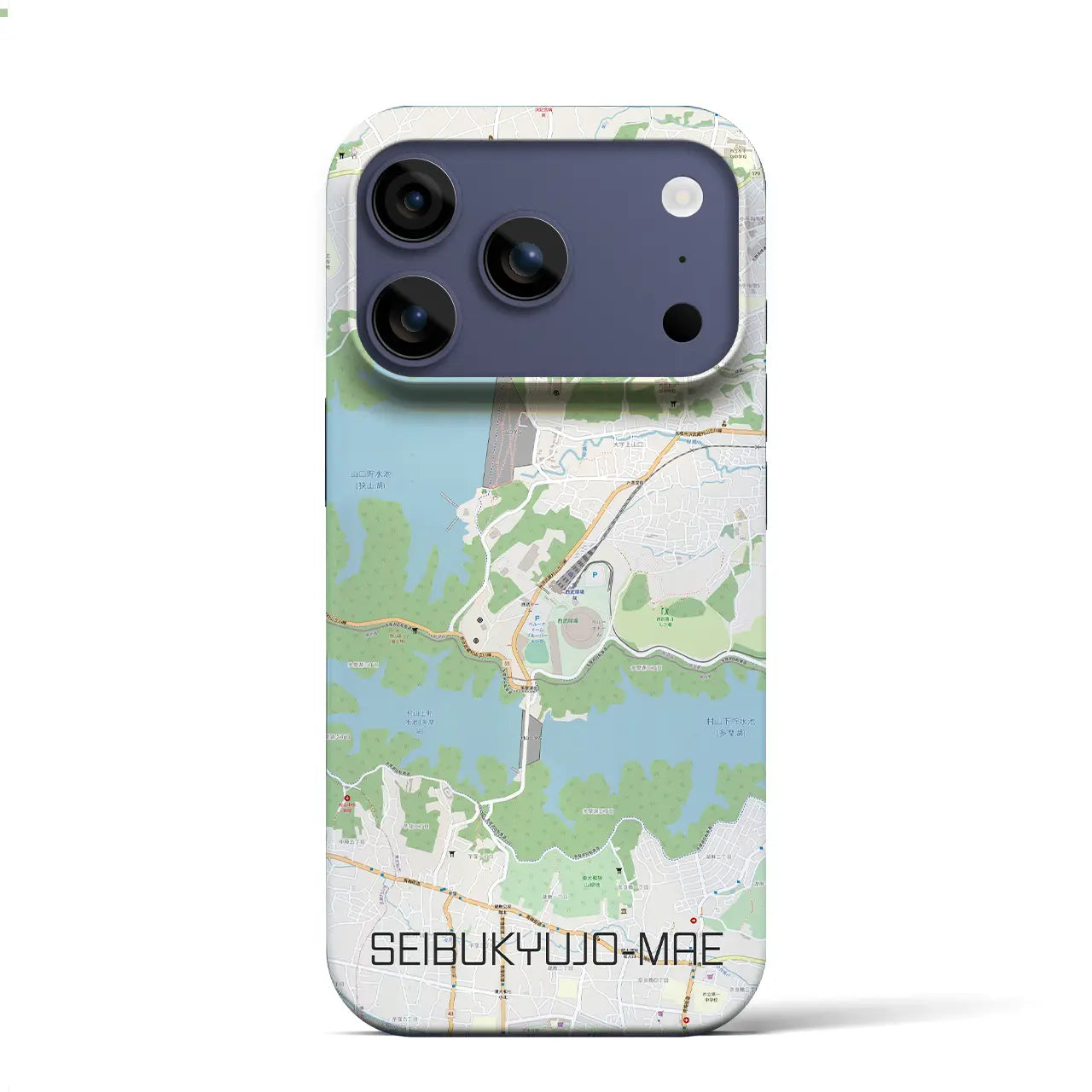 【西武球場前(埼玉県)】地図柄iPhoneケース(バックカバータイプ)