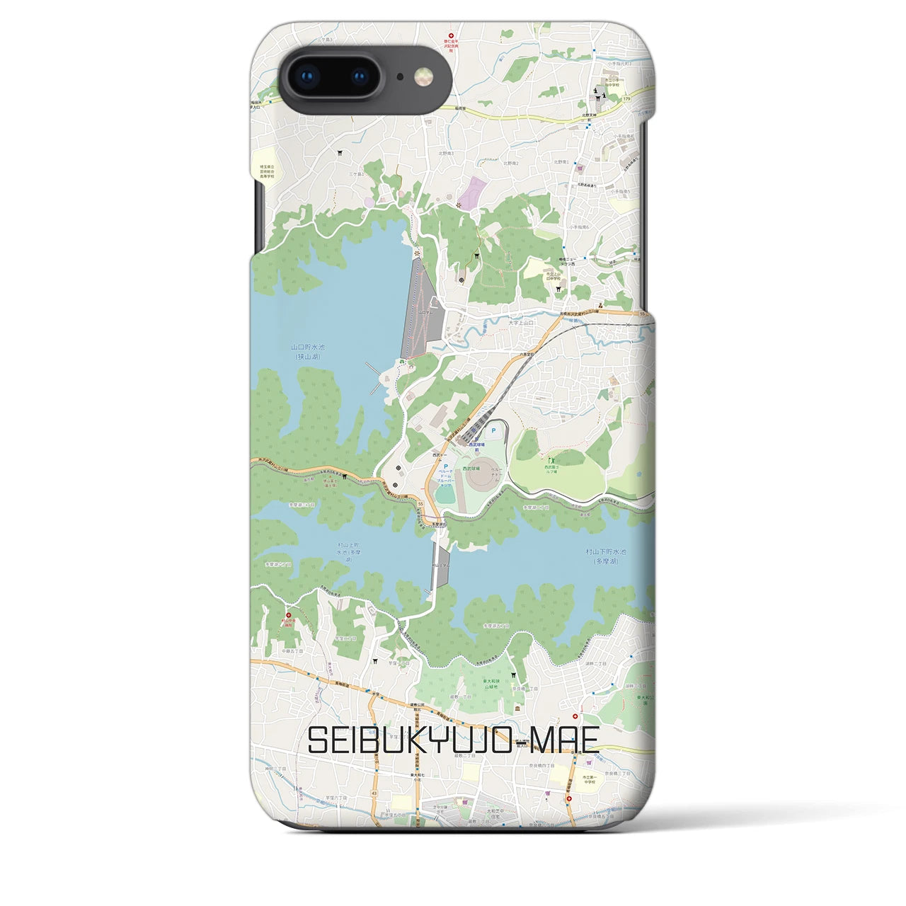 【西武球場前(埼玉県)】地図柄iPhoneケース(バックカバータイプ)