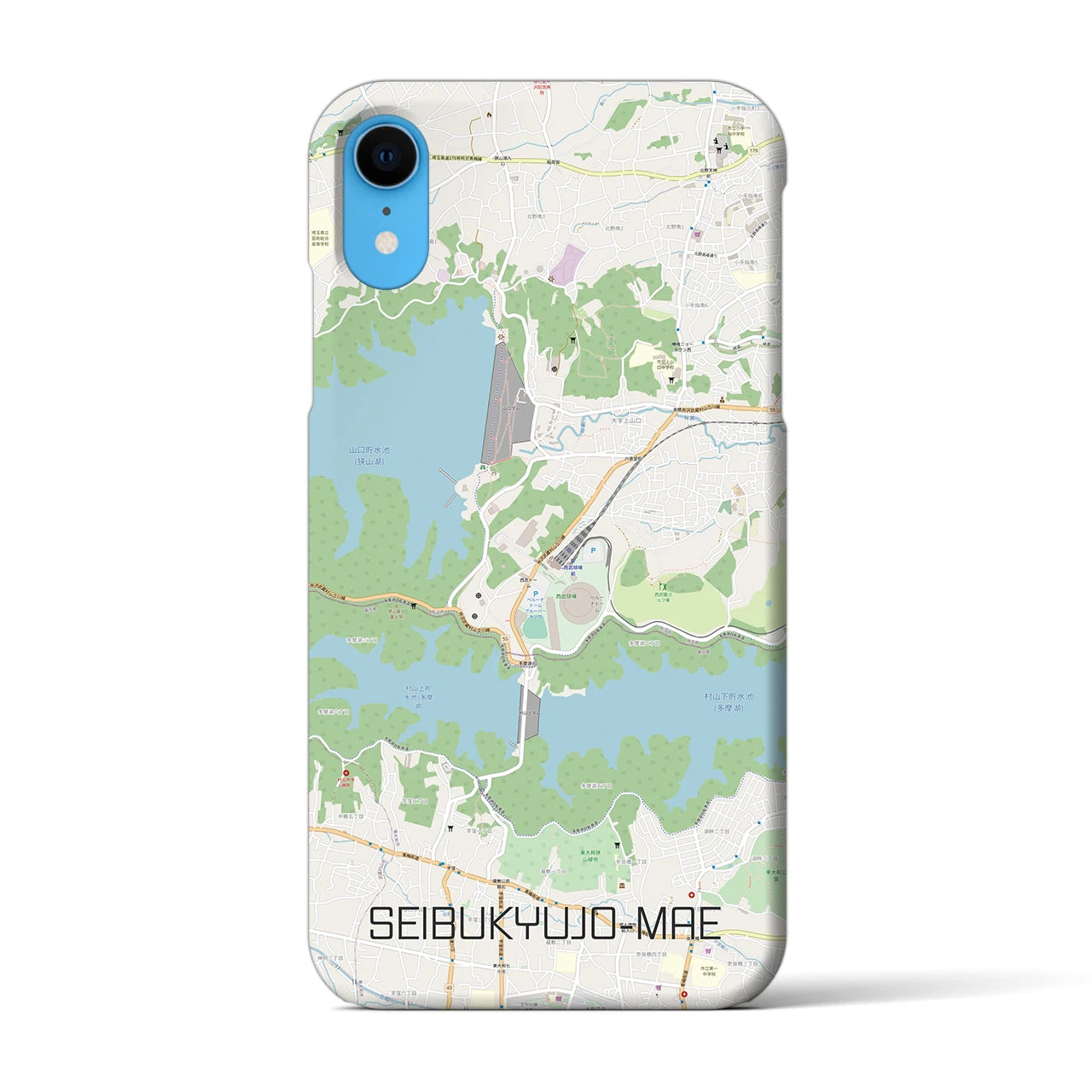 【西武球場前(埼玉県)】地図柄iPhoneケース(バックカバータイプ)