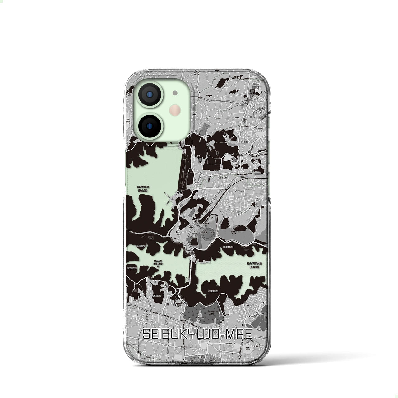 【西武球場前(埼玉県)】地図柄iPhoneケース(クリアタイプ)