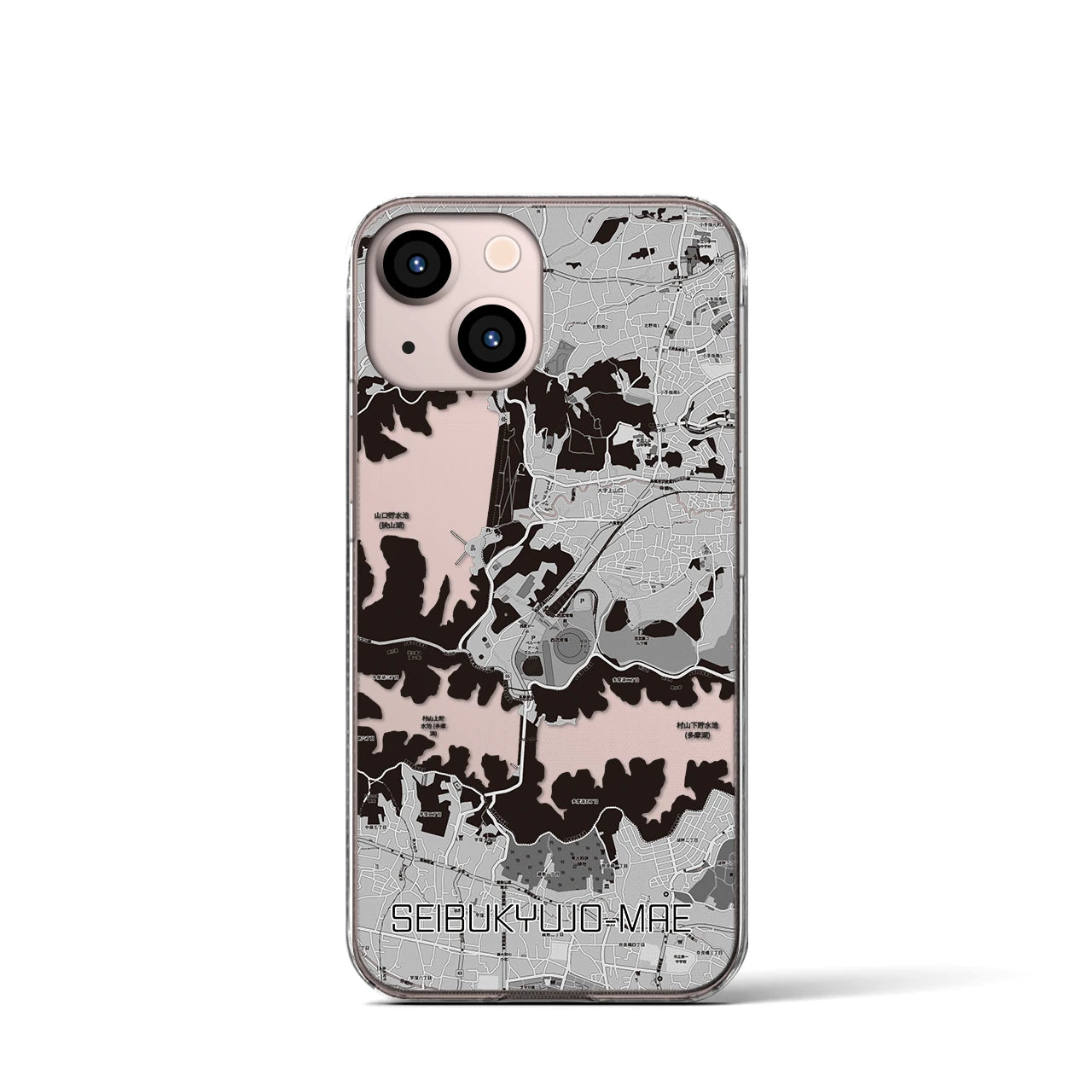 【西武球場前(埼玉県)】地図柄iPhoneケース(クリアタイプ)