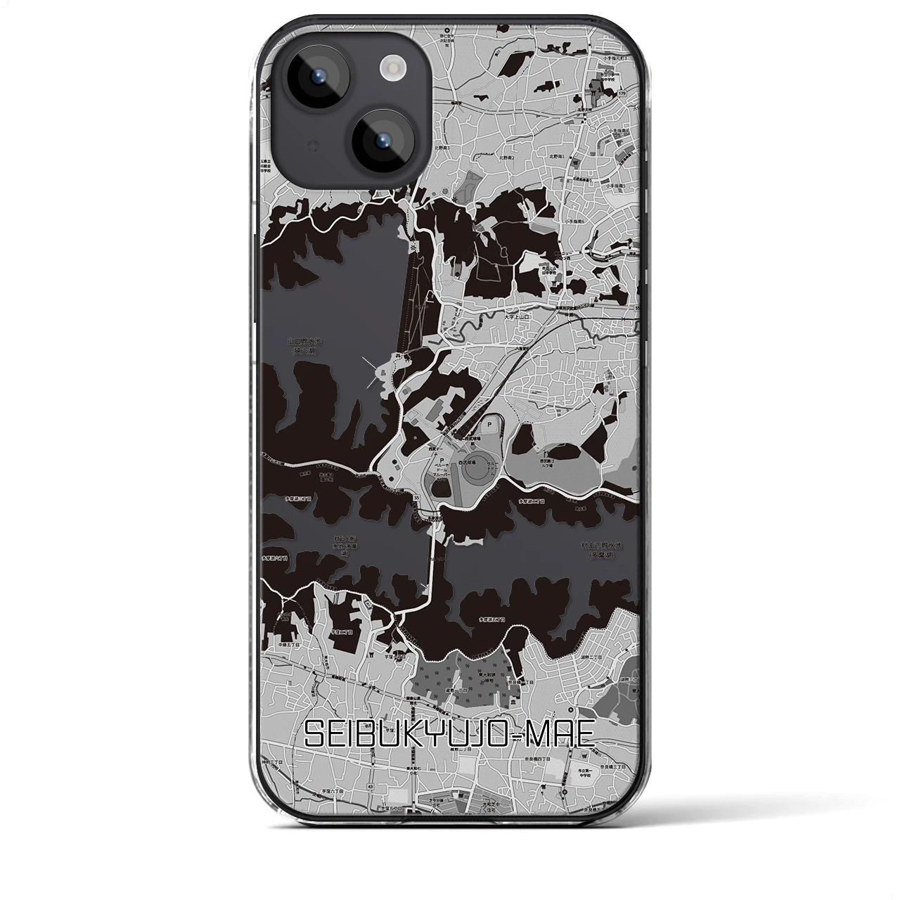 【西武球場前(埼玉県)】地図柄iPhoneケース(クリアタイプ)