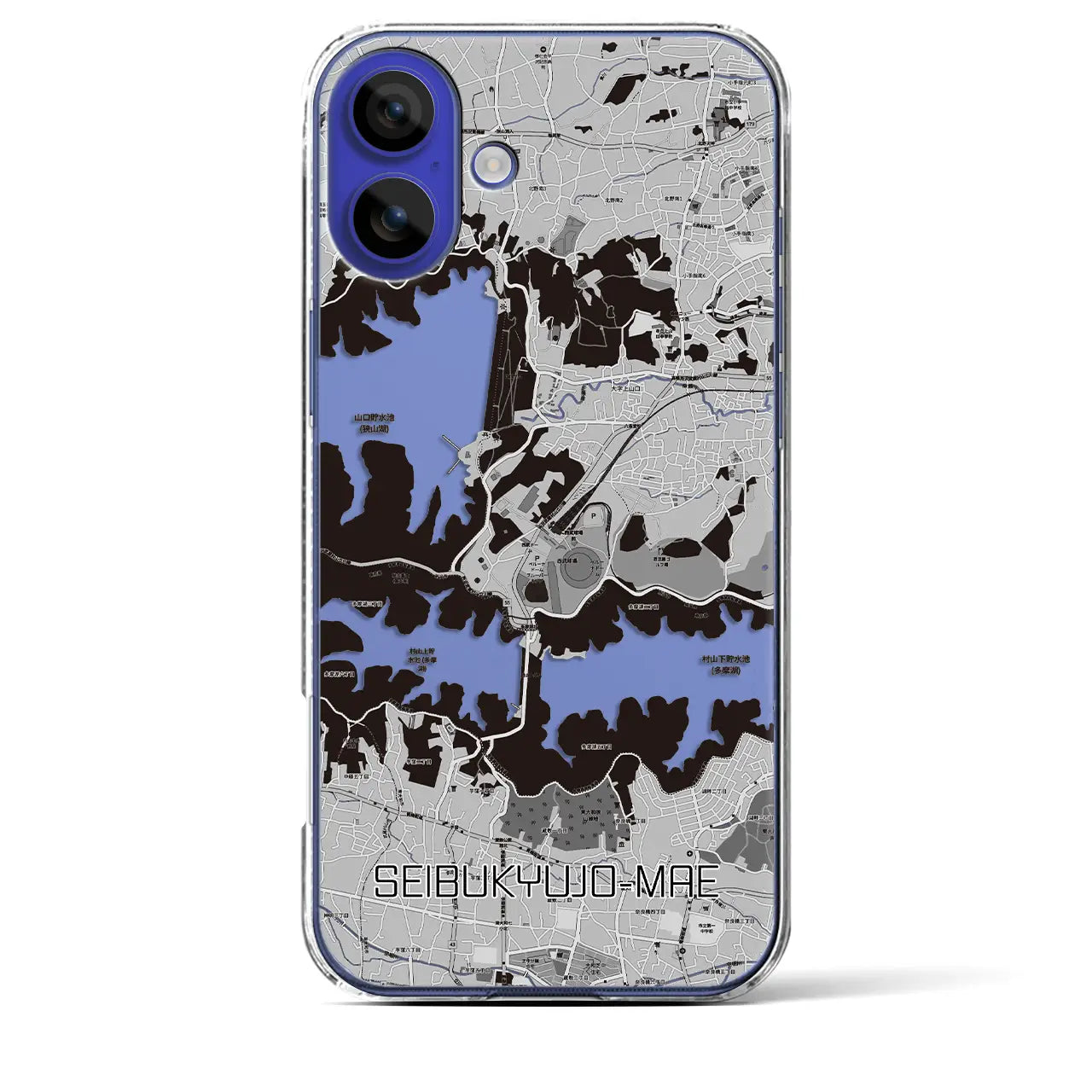 【西武球場前(埼玉県)】地図柄iPhoneケース(クリアタイプ)