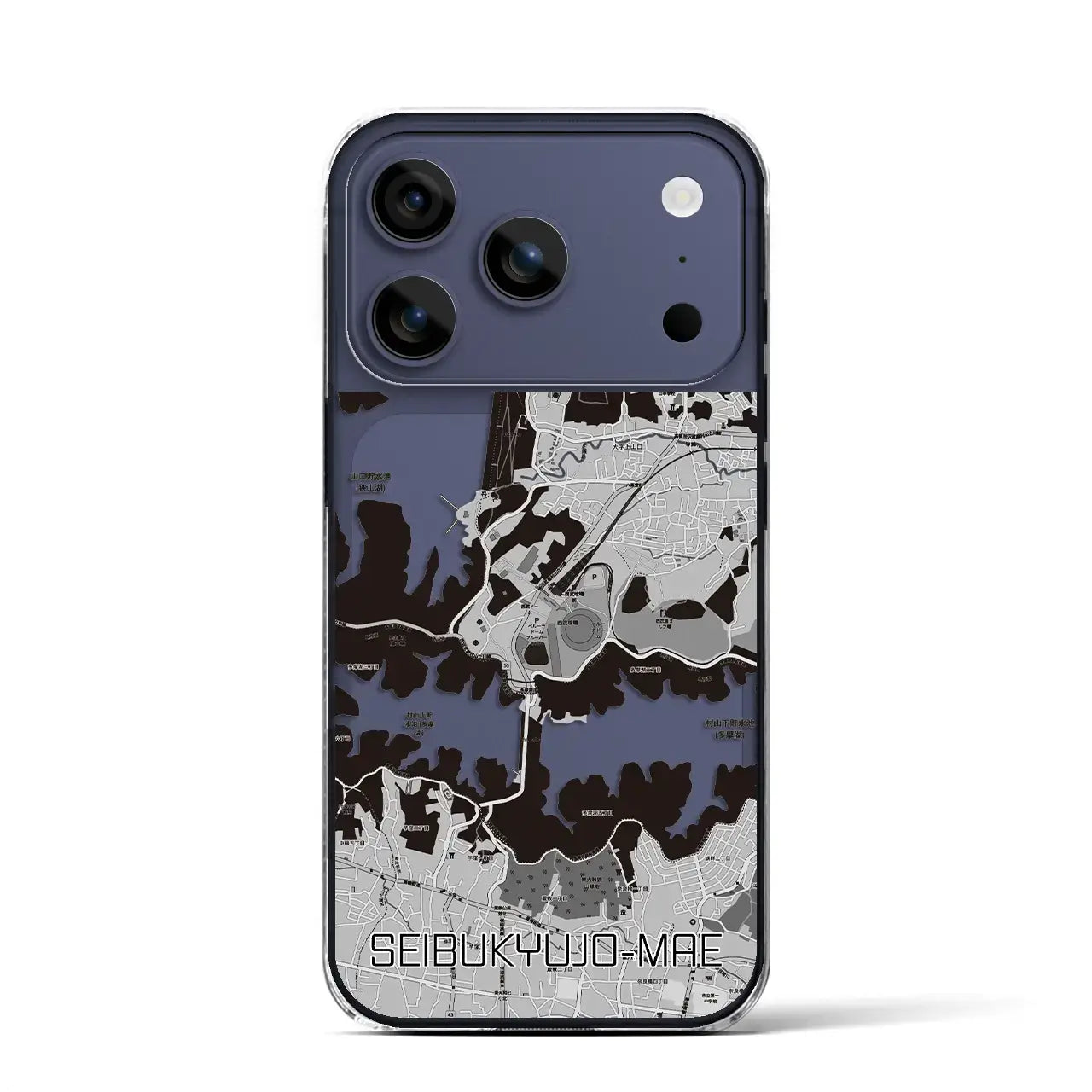 【西武球場前(埼玉県)】地図柄iPhoneケース(クリアタイプ)