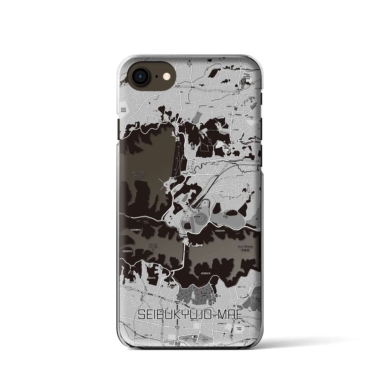 【西武球場前(埼玉県)】地図柄iPhoneケース(クリアタイプ)