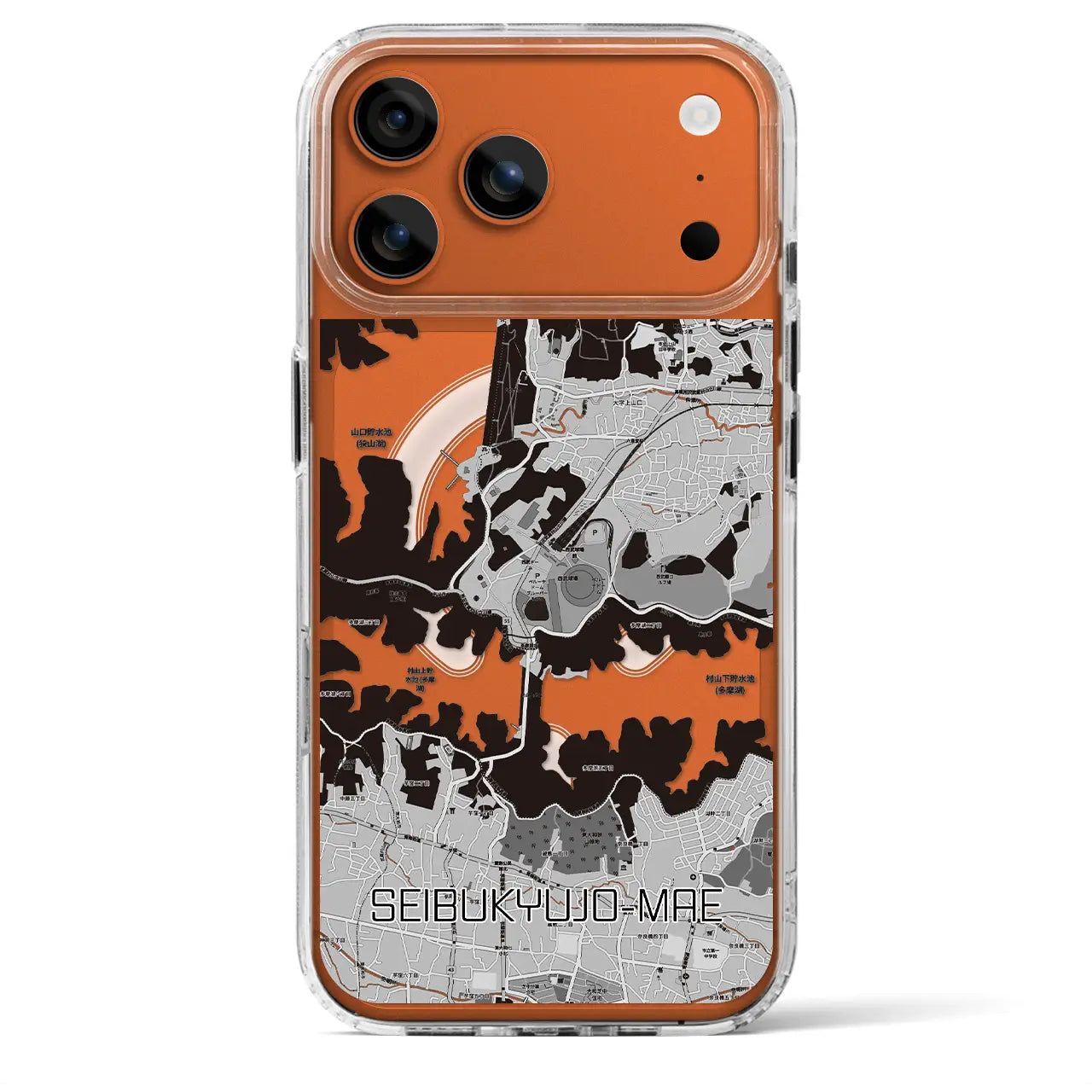 【西武球場前(埼玉県)】地図柄iPhoneケース(MagSafeタイプ)