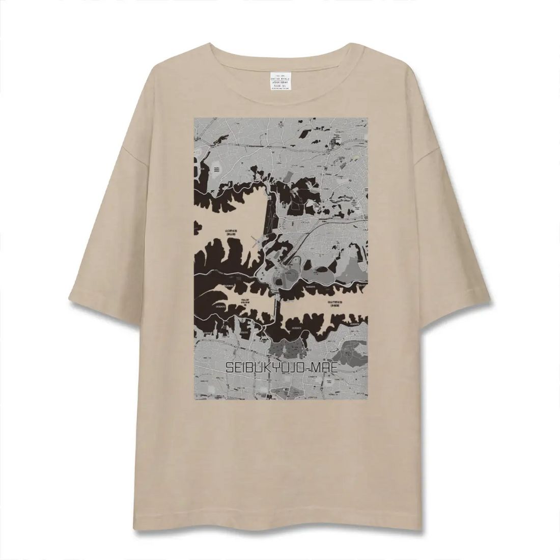 【西武球場前(埼玉県)】地図柄ビッグシルエットTシャツ