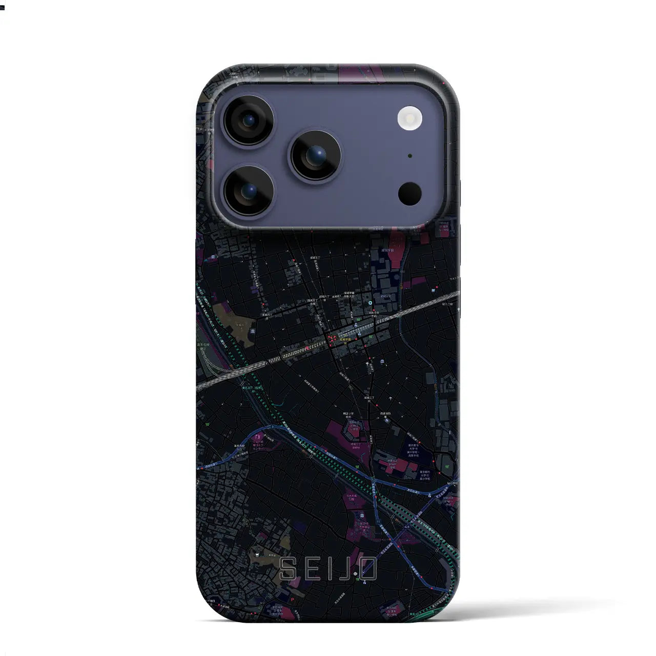 【成城(東京都)】地図柄iPhoneケース(バックカバータイプ)