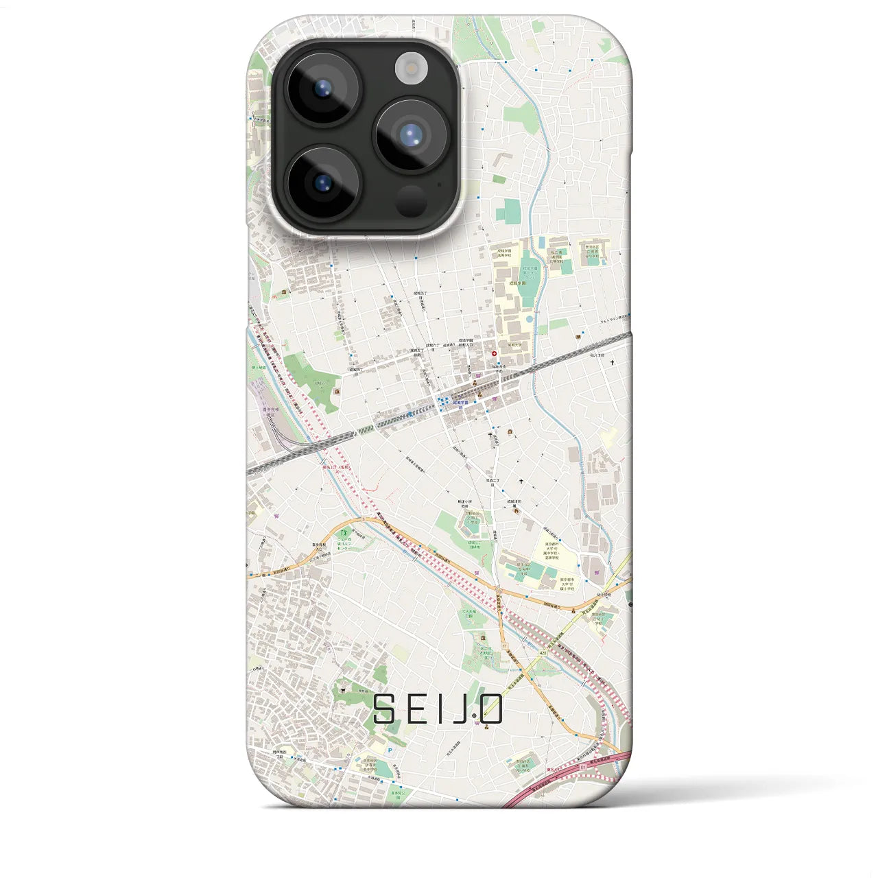 【成城(東京都)】地図柄iPhoneケース(バックカバータイプ)