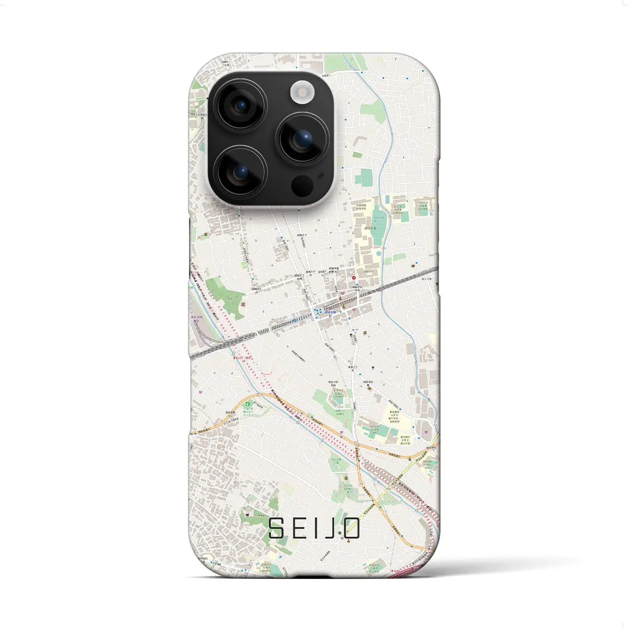 【成城(東京都)】地図柄iPhoneケース(バックカバータイプ)