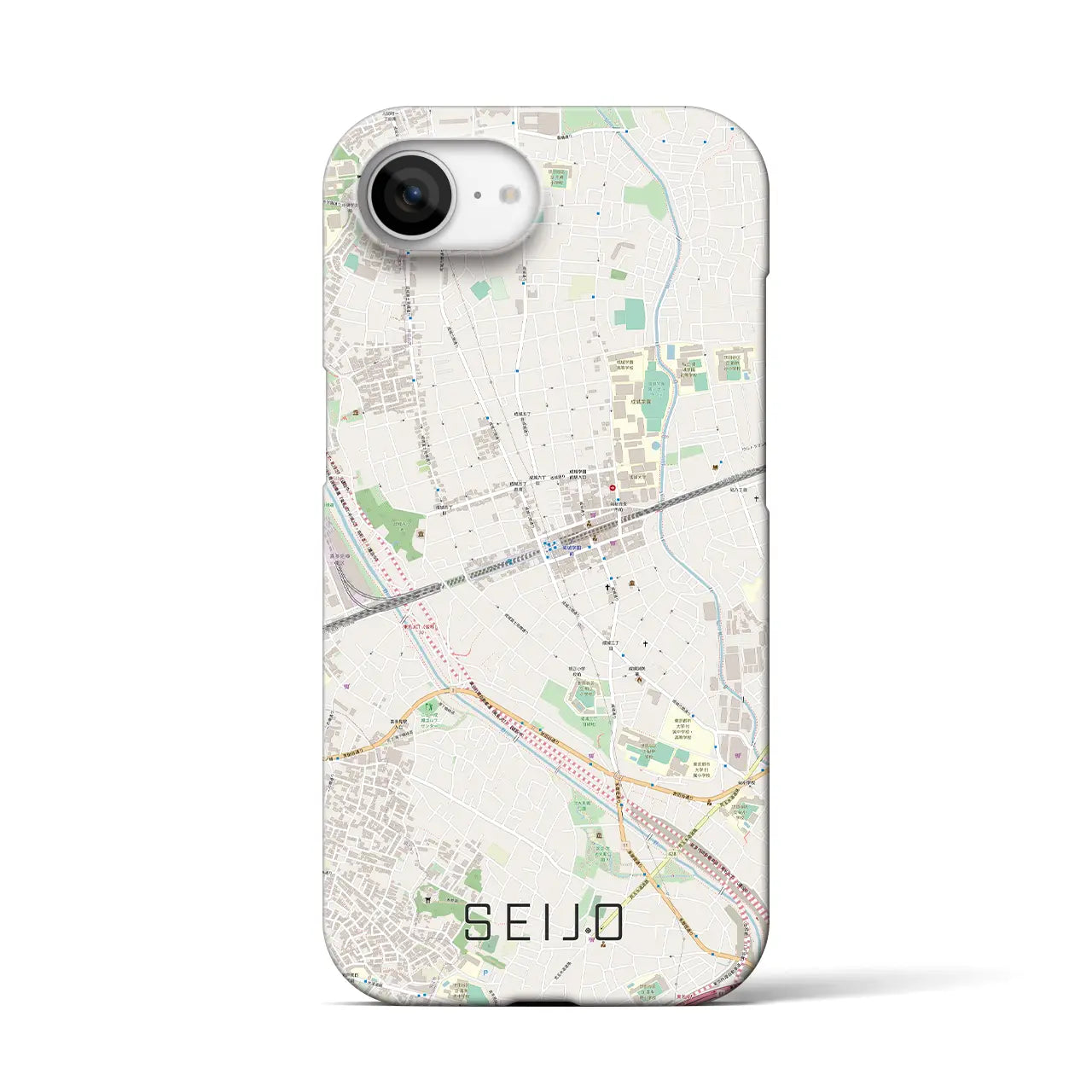 【成城(東京都)】地図柄iPhoneケース(バックカバータイプ)
