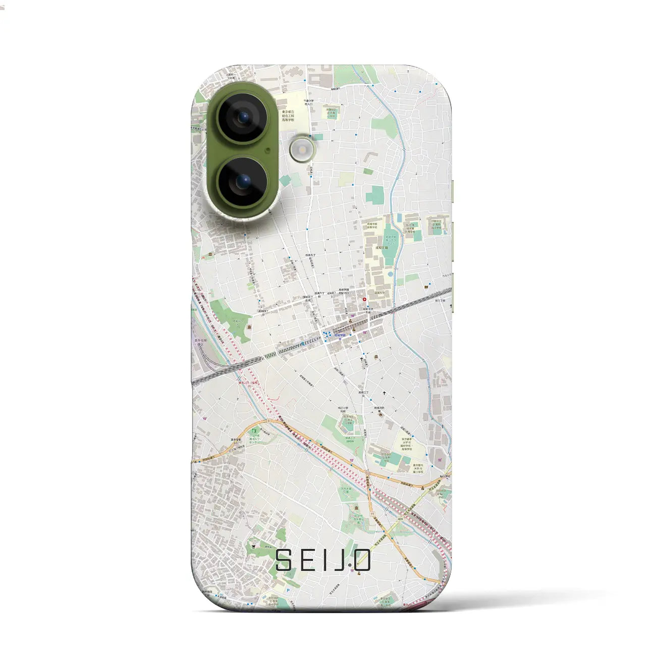 【成城(東京都)】地図柄iPhoneケース(バックカバータイプ)